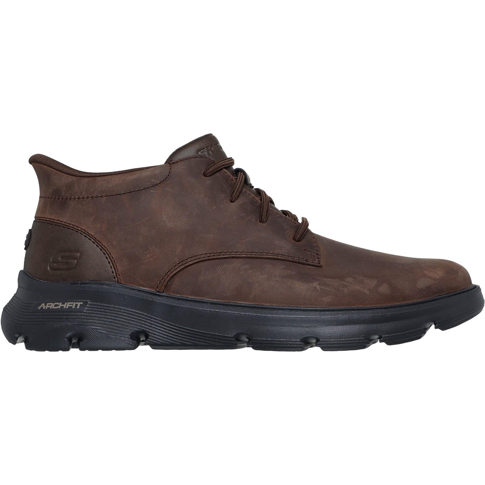 Men’s Relaxed Fit Skechers Slip-ins Arch Fit Garza Ridley Boots, Cocoa E Men’s Relaxed Fit Skechers Slip-ins Arch Fit Garza Ridley Boots, Cocoa E