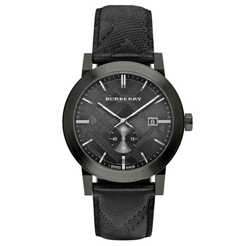 Burberry BU City Black Leather Strap Men’s Watch Burberry BU City Black Leather Strap Men’s Watch