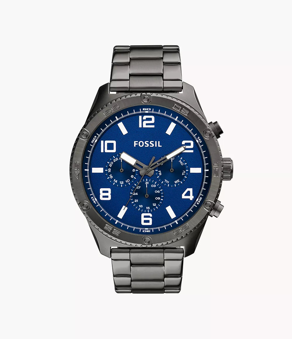 Fossil Outlet Men’s Brox Multifunction Smoke Stainless Steel Watch Fossil Outlet Men’s Brox Multifunction Smoke Stainless Steel Watch
