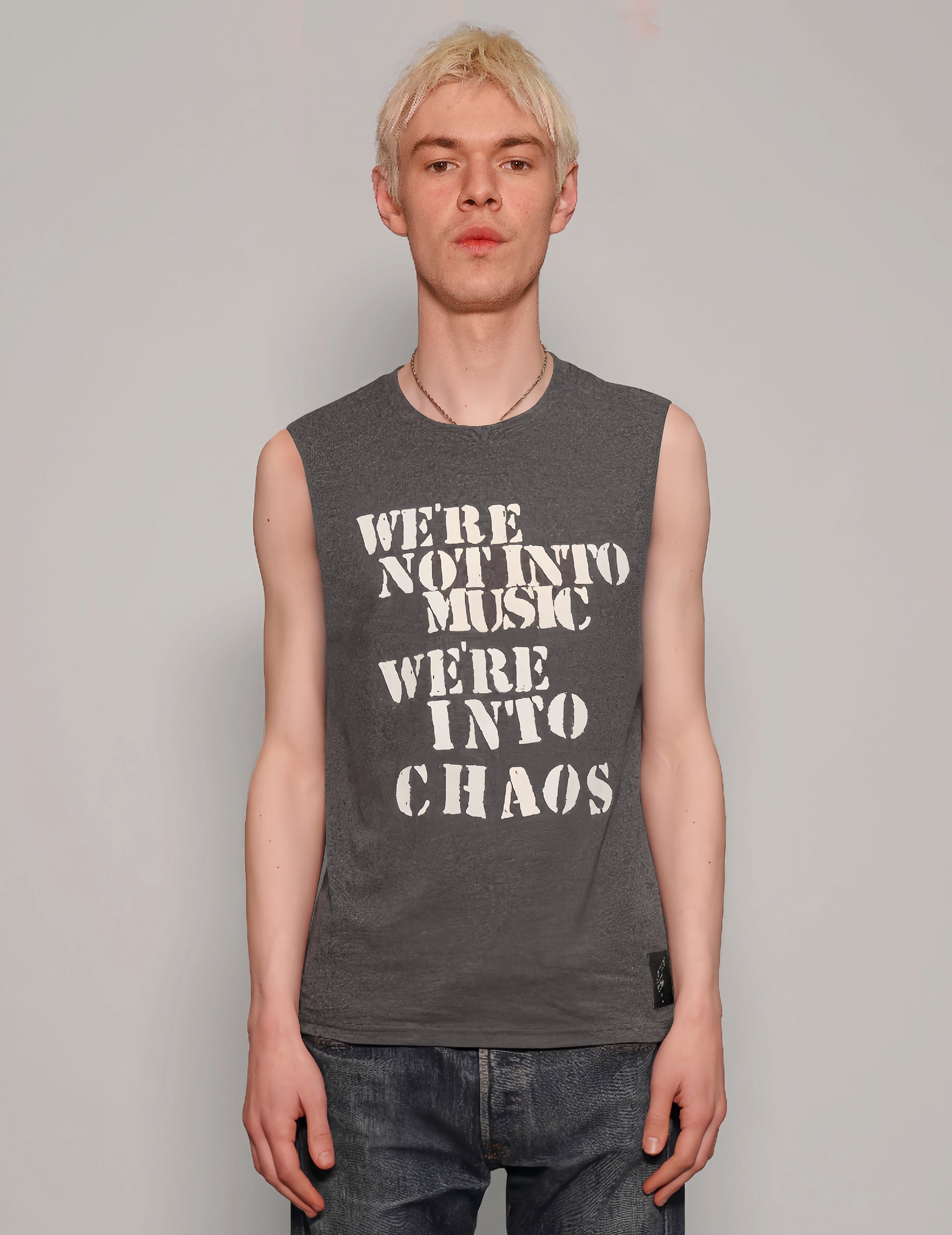 ‘We’re into Chaos’ Vest in Grey ‘We’re into Chaos’ Vest in Grey