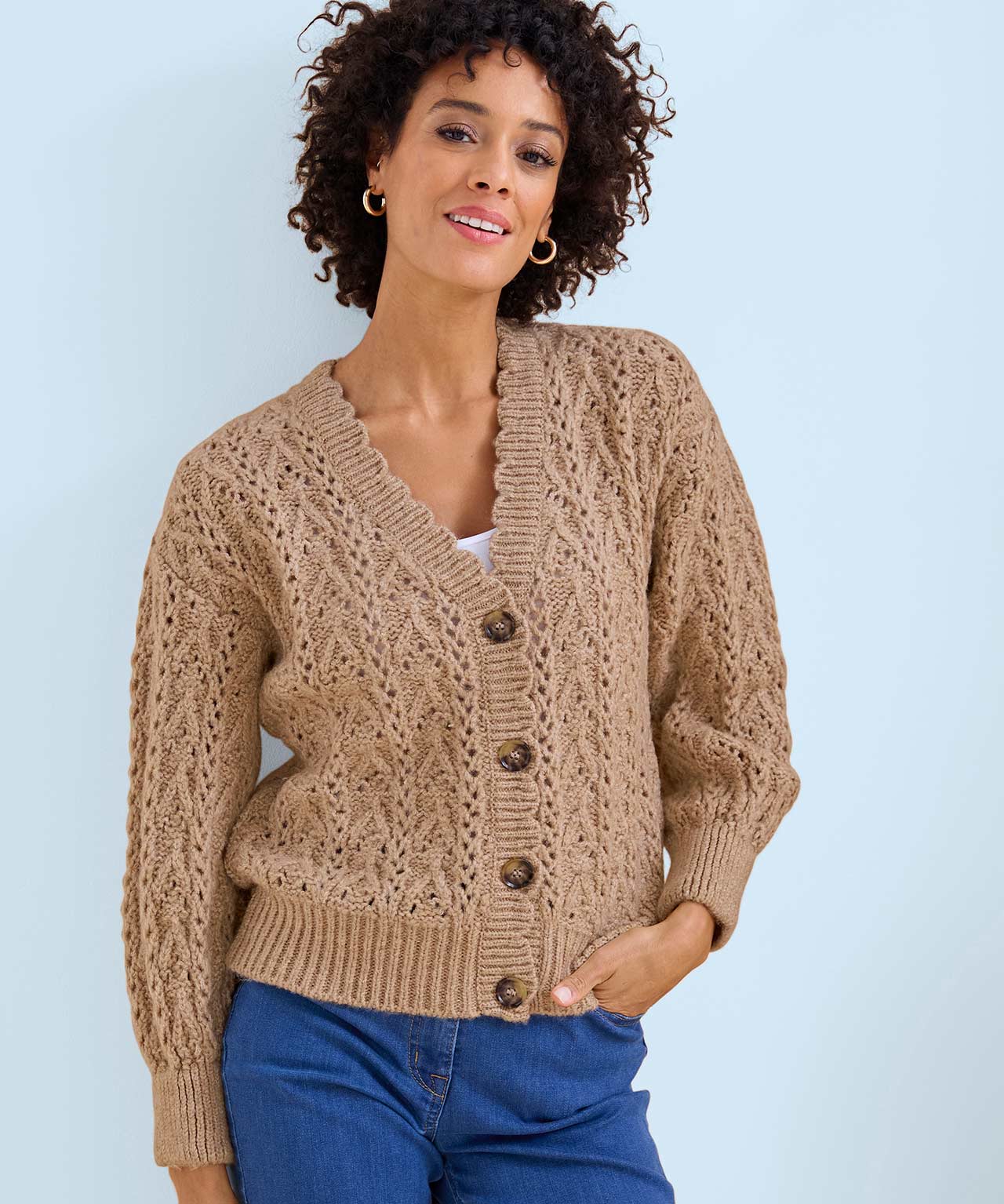 Damart Fancy Knit Cardigan