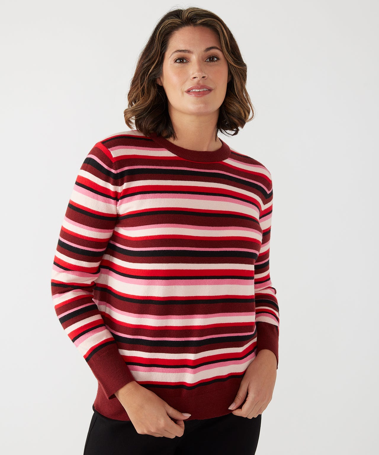 Damart First Avenue Crew Neck Stripe Jumper Damart First Avenue Crew Neck Stripe Jumper