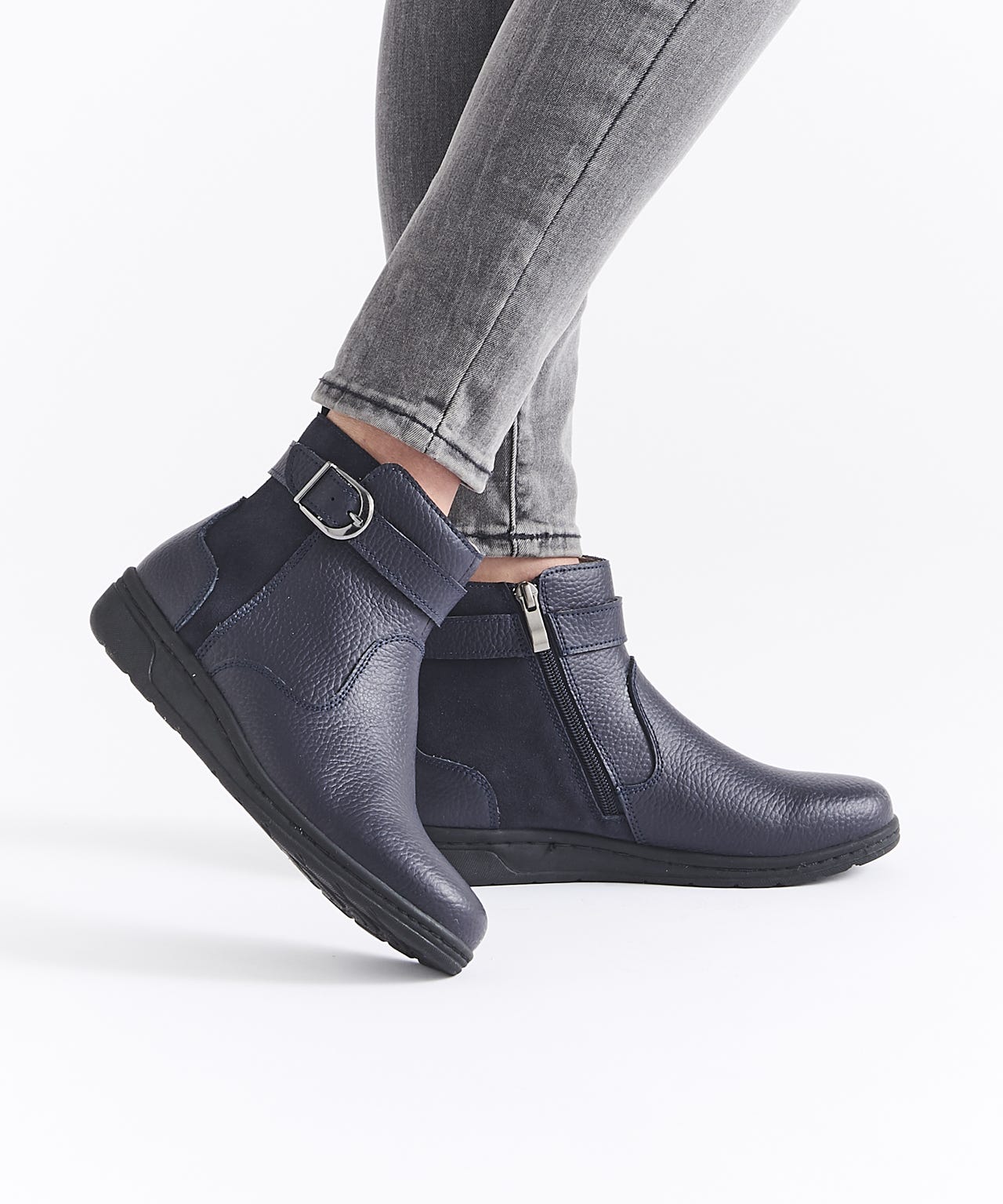 Damart Amortyl Buckle Trim Ankle Boots