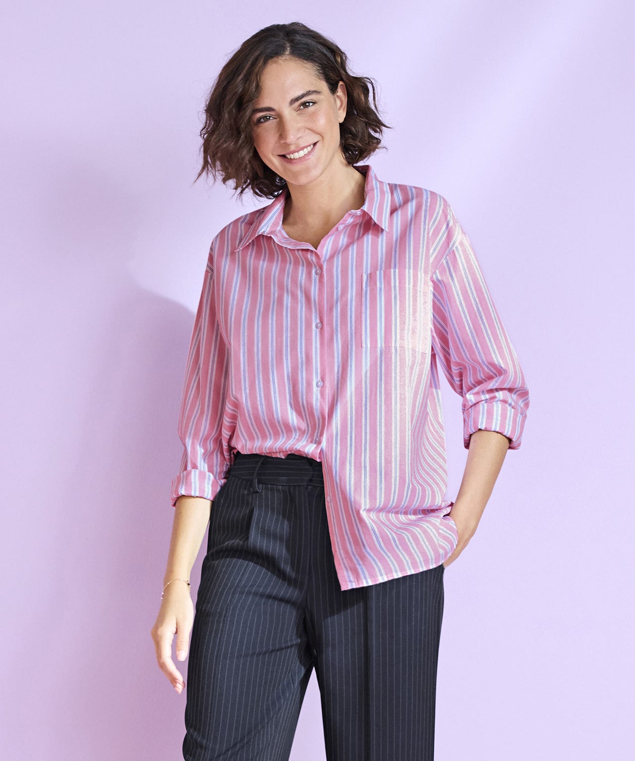 Damart Striped Organic Cotton Shirt Damart Striped Organic Cotton Shirt