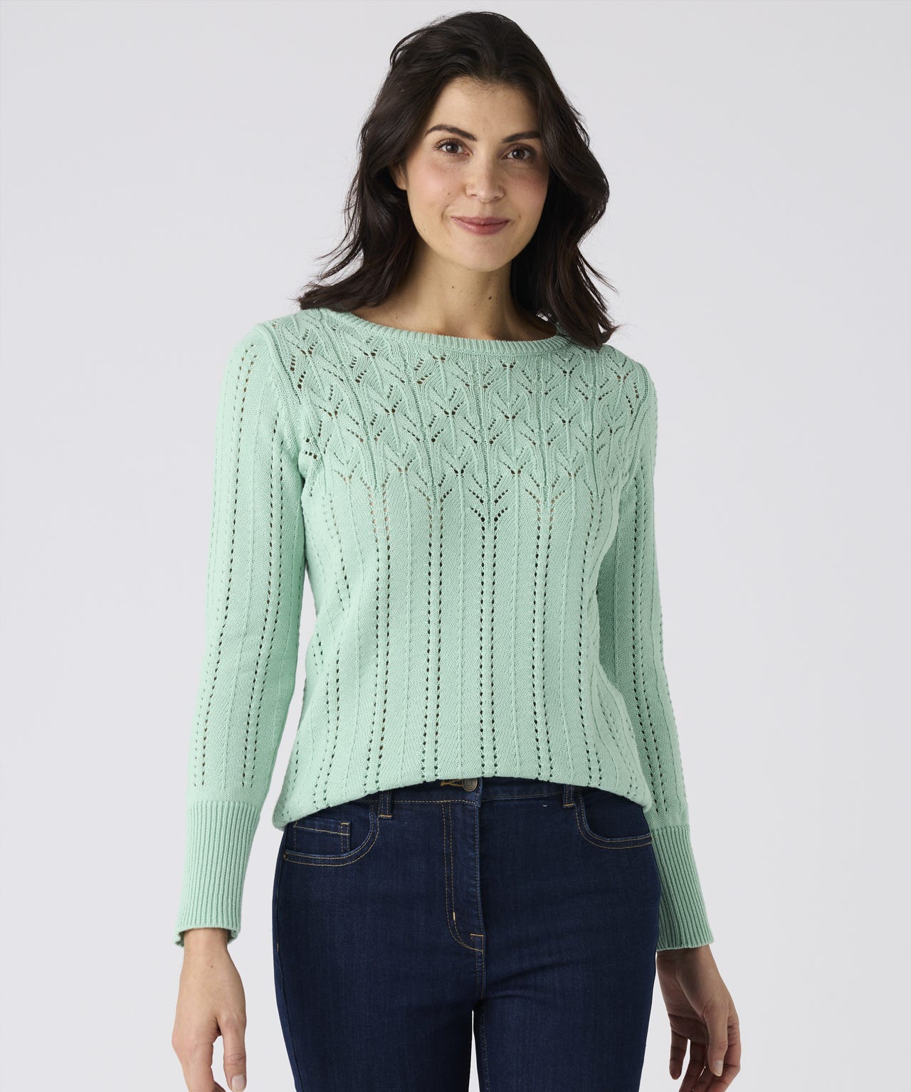 Damart Pointelle & Cable Jumper Damart Pointelle & Cable Jumper