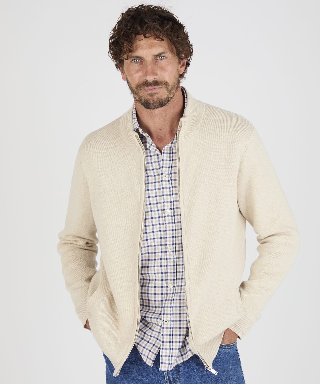 Damart Cotton Zip Front Cardigan Damart Cotton Zip Front Cardigan