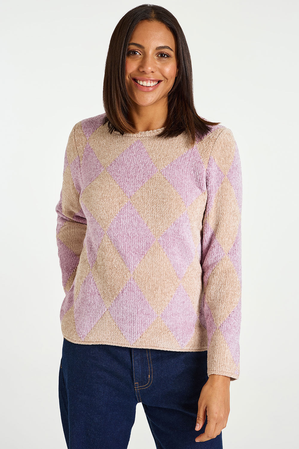 Bonmarche Argyle Print Jumper