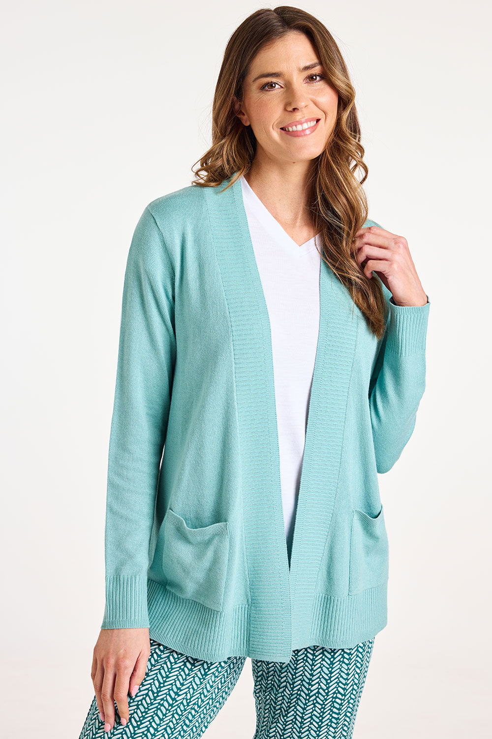 Bonmarche Green Edge to Edge Cardigan, Size: Bonmarche Green Edge to Edge Cardigan, Size: