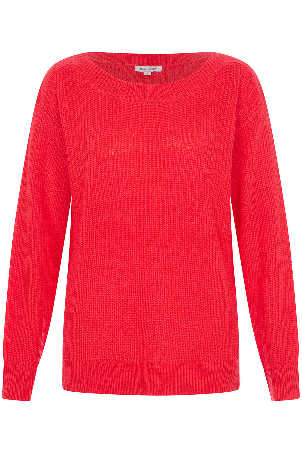Bonmarche Red Plain Boat Neck Jumper, Size: Bonmarche Red Plain Boat Neck Jumper, Size: