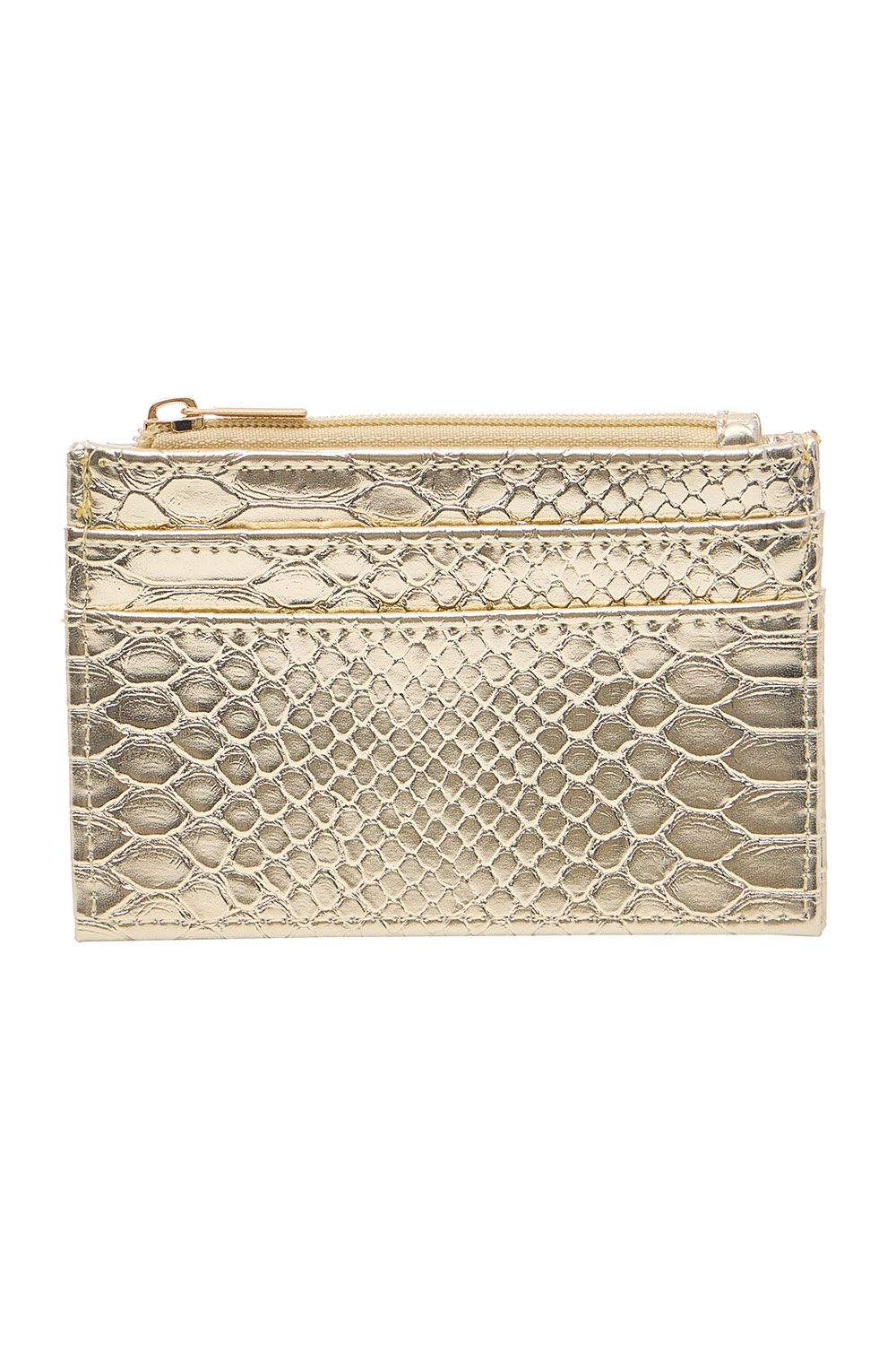 Bonmarche Gold Animal Print Card Holder