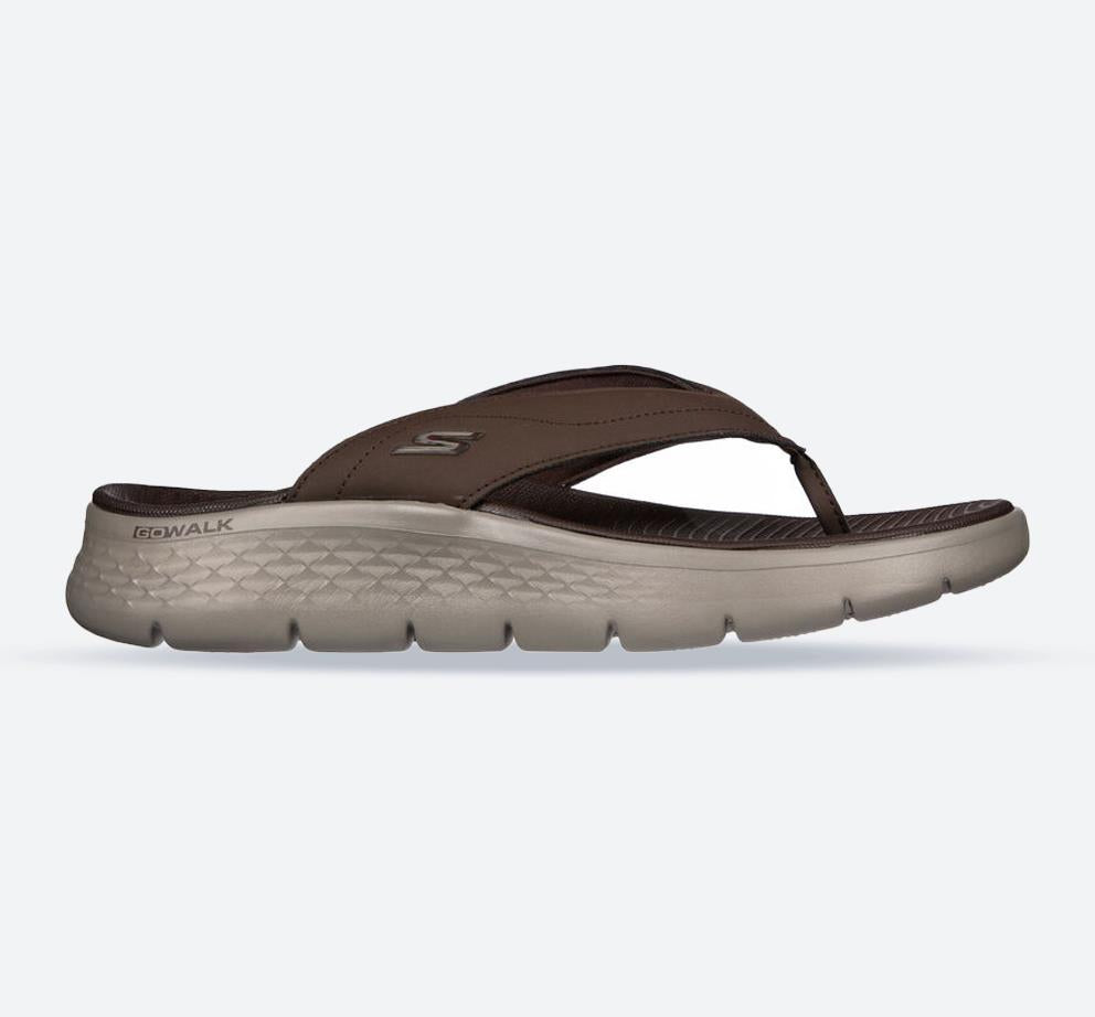 Men’s Relaxed Fit Skechers Go Walk Flex Vallejo Sandals, Chocolate E