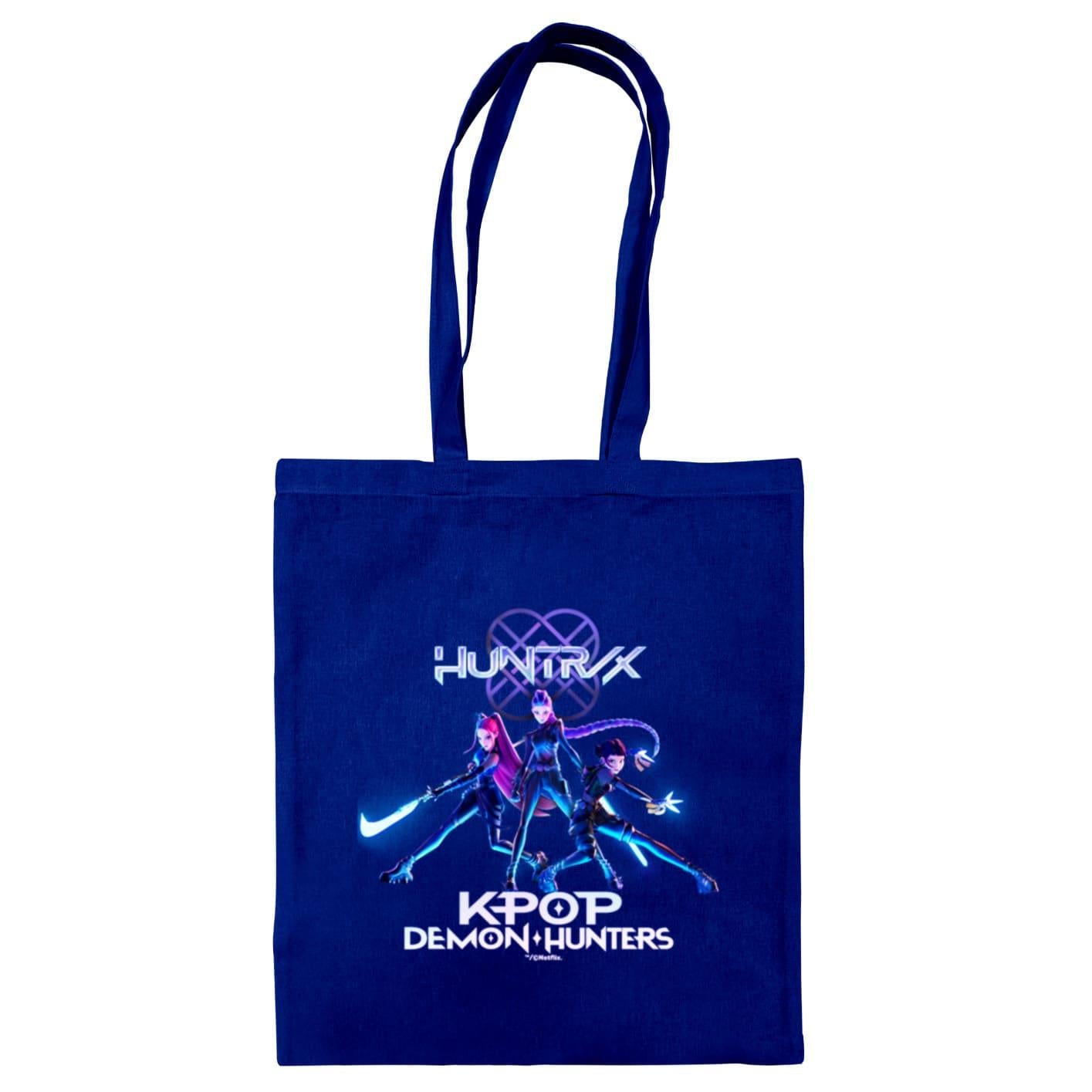 K-POP Demon Hunters Trio Navy Blue Tote Bag K-POP Demon Hunters Trio Navy Blue Tote Bag