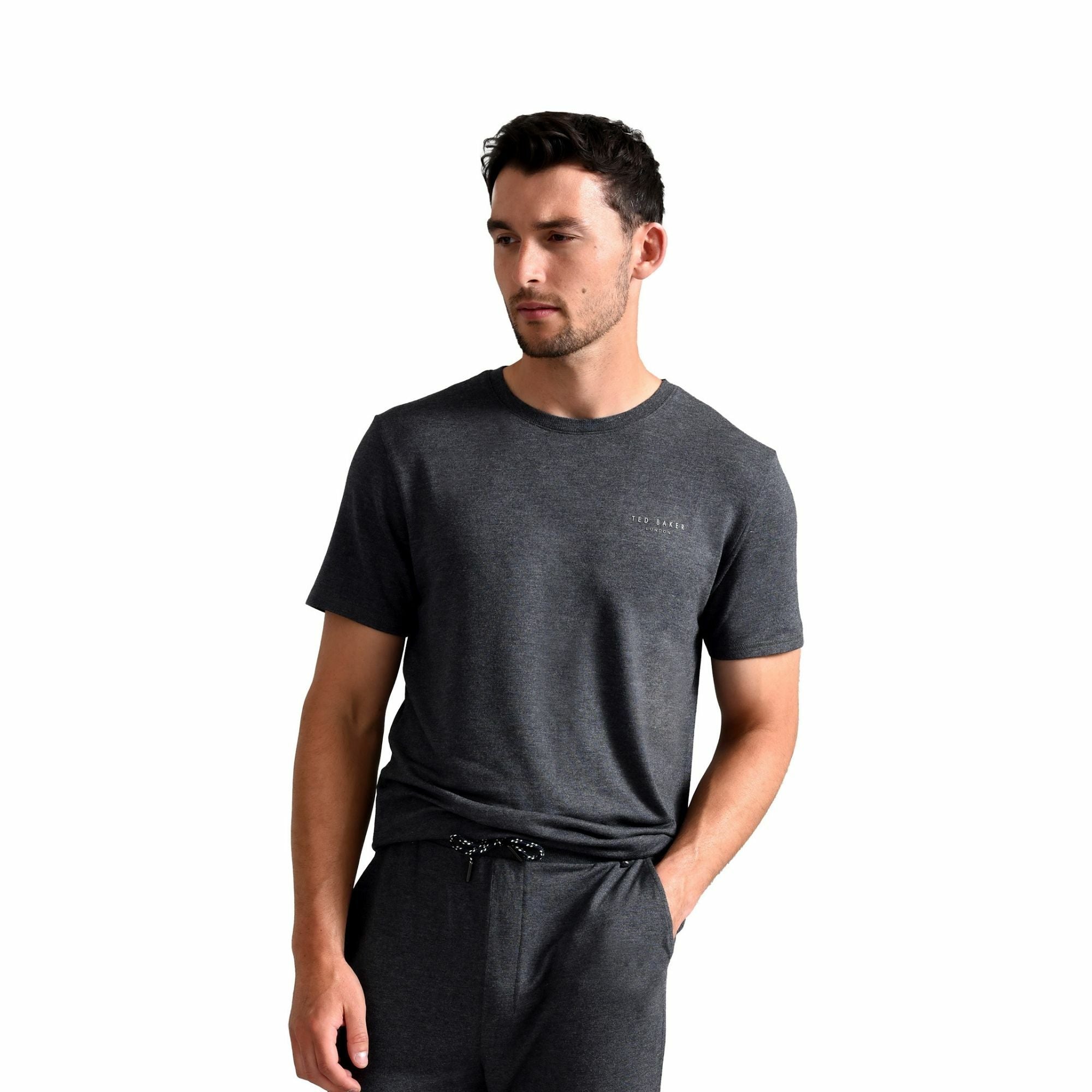 Mens Short Sleeve Luxury Pyjama Top Loungewear Shirt – M Charcoal Mens Short Sleeve Luxury Pyjama Top Loungewear Shirt – M Charcoal