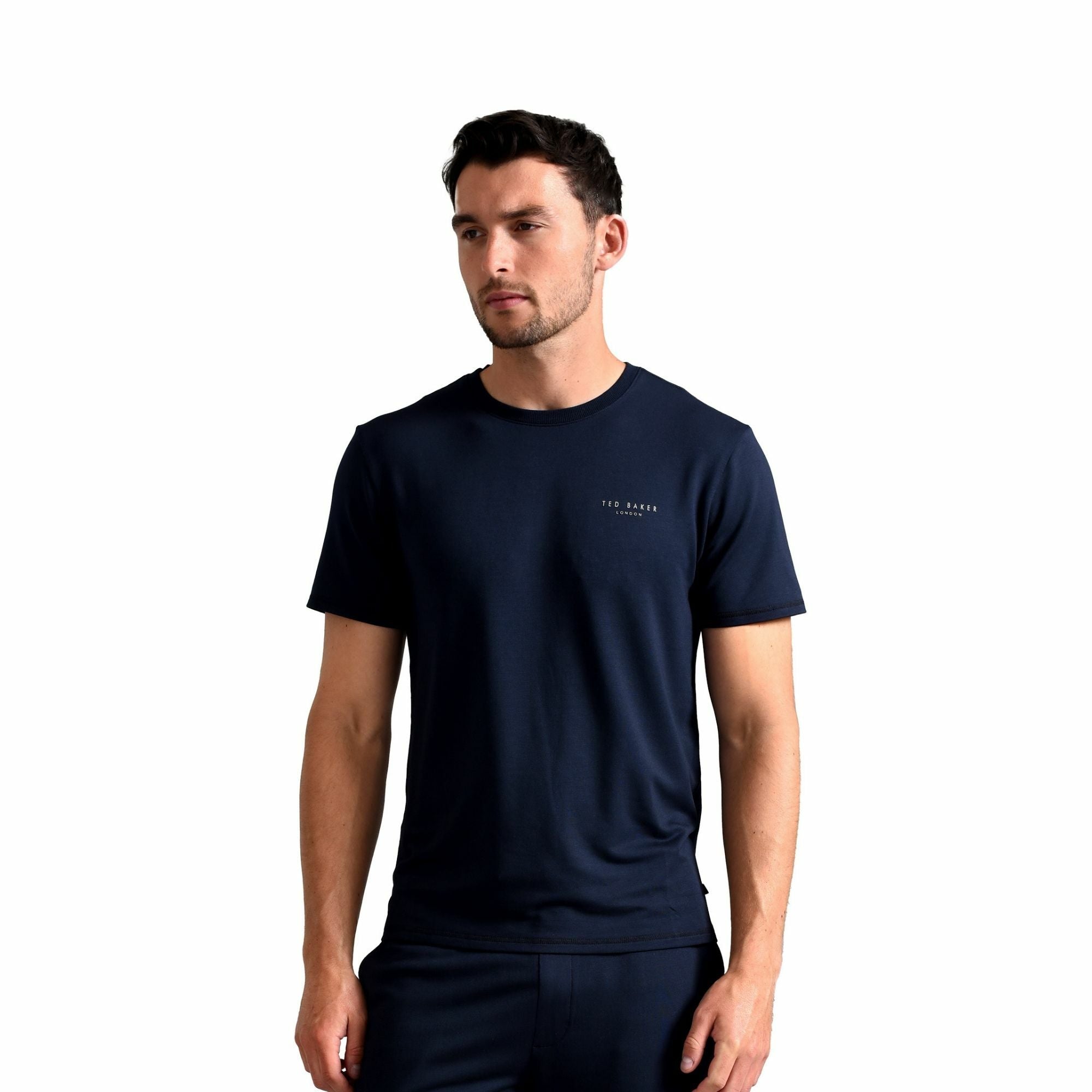 Mens Short Sleeve Luxury Pyjama Top Loungewear Shirt – Navy Mens Short Sleeve Luxury Pyjama Top Loungewear Shirt – Navy
