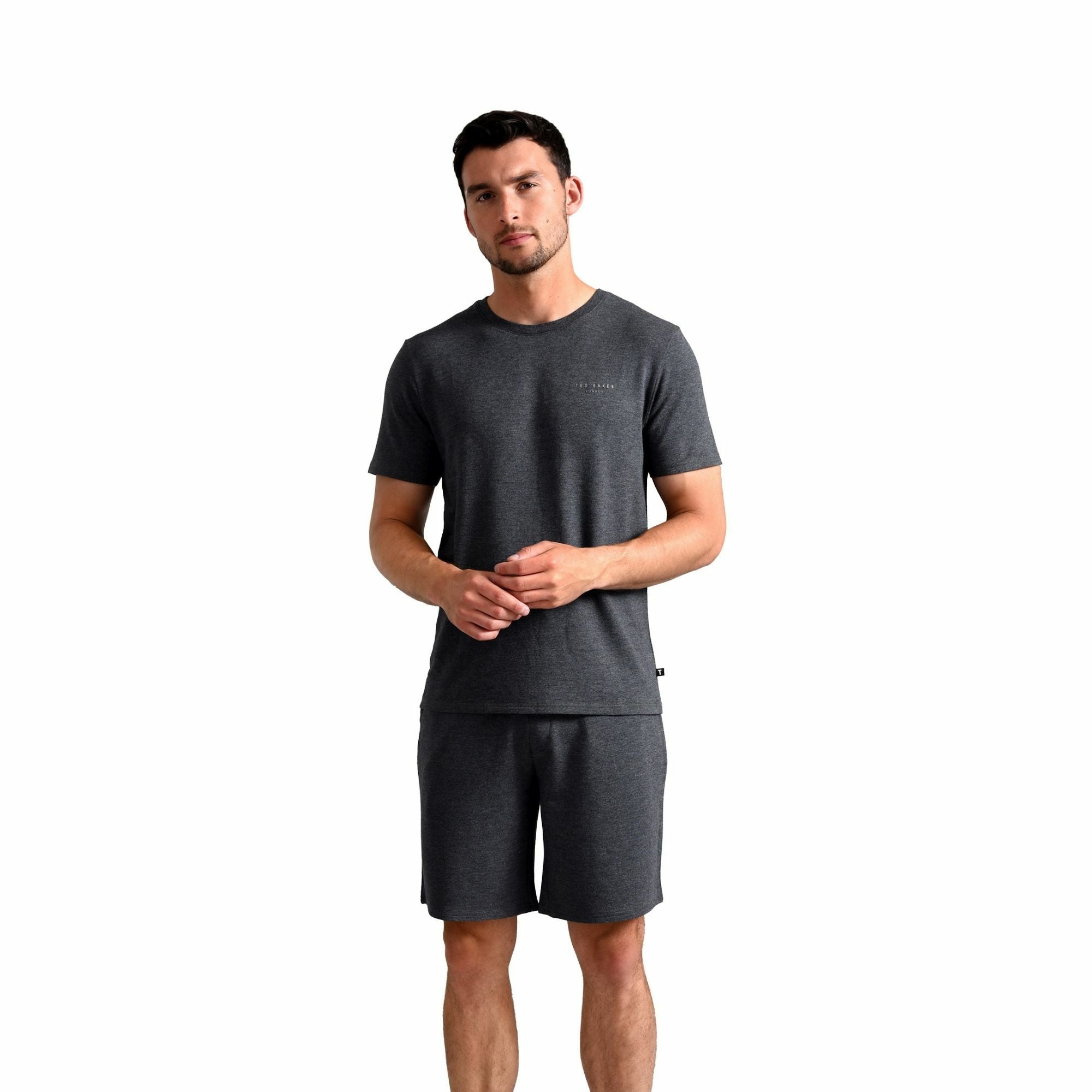 Mens Luxury Pyjama Shorts Loungewear Bottoms – Charcoal Mens Luxury Pyjama Shorts Loungewear Bottoms – Charcoal