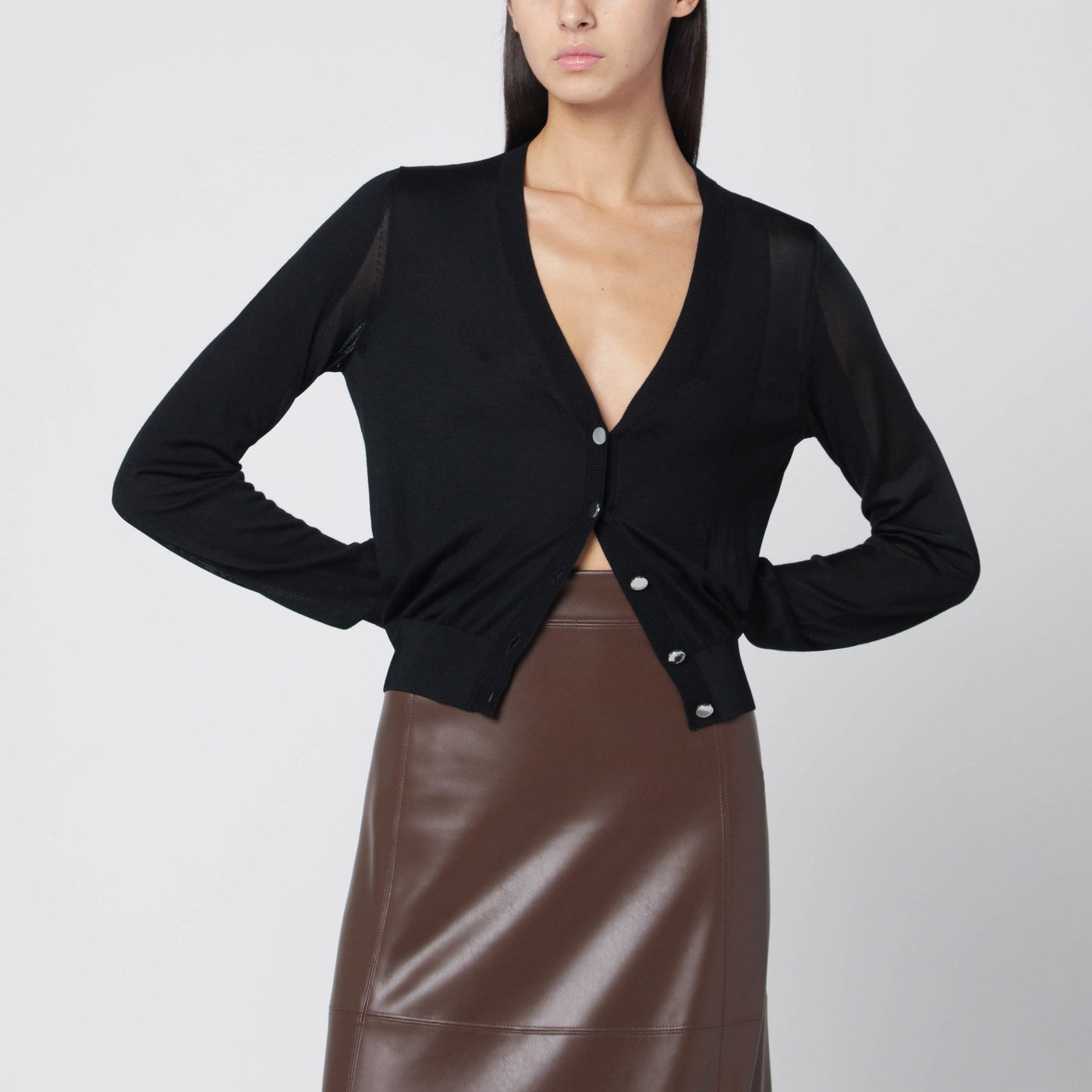 Black wool cardigan Black wool cardigan