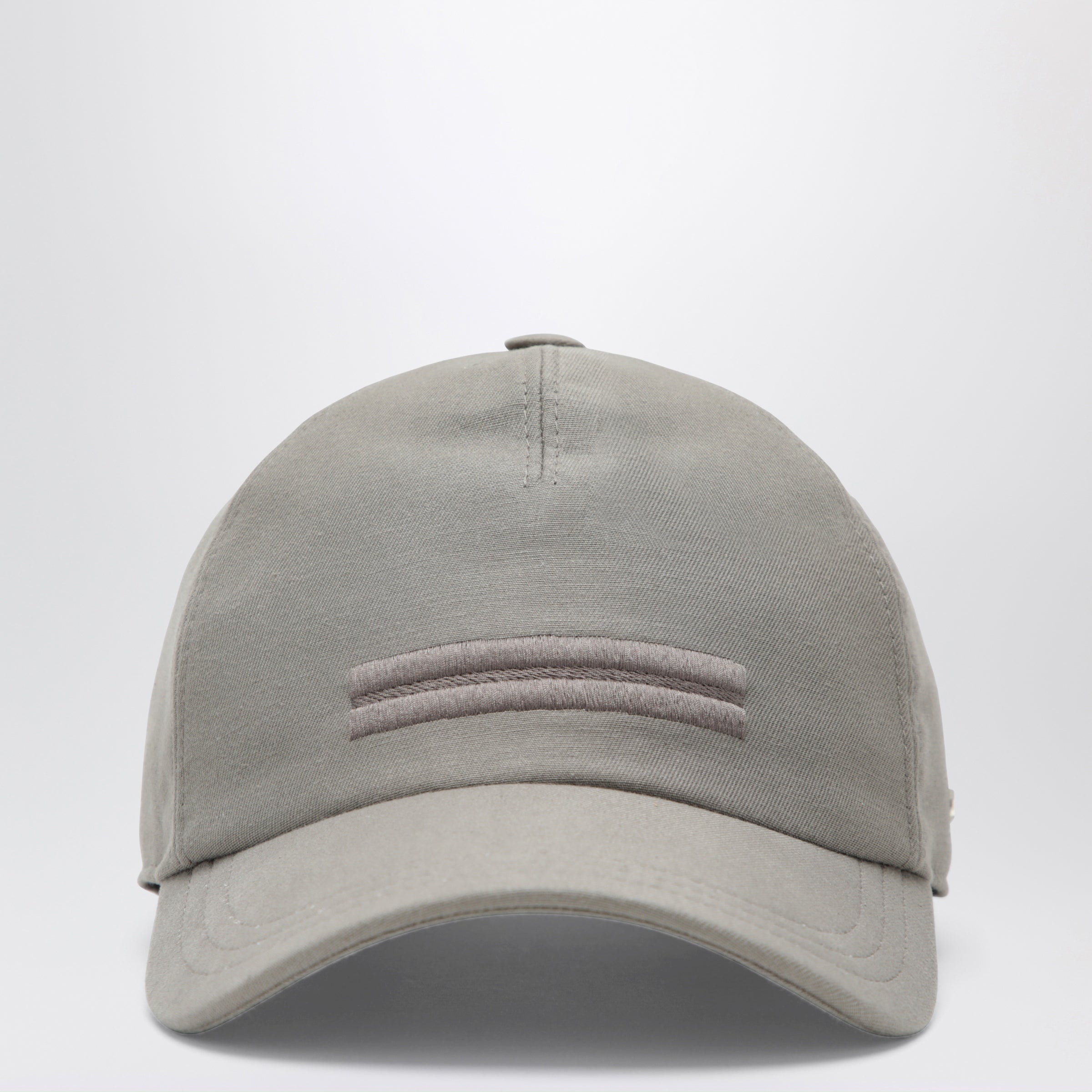 Taupe cotton baseball cap
