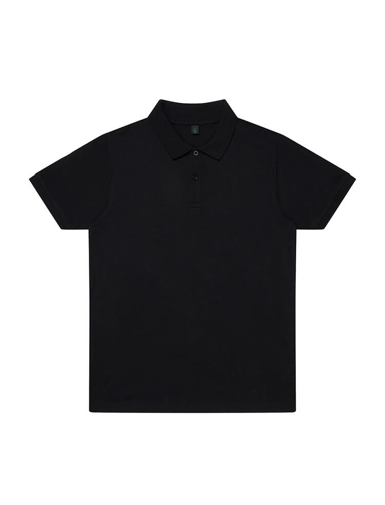 Bamboo Jersey Polo Shirt: Mens – L Black