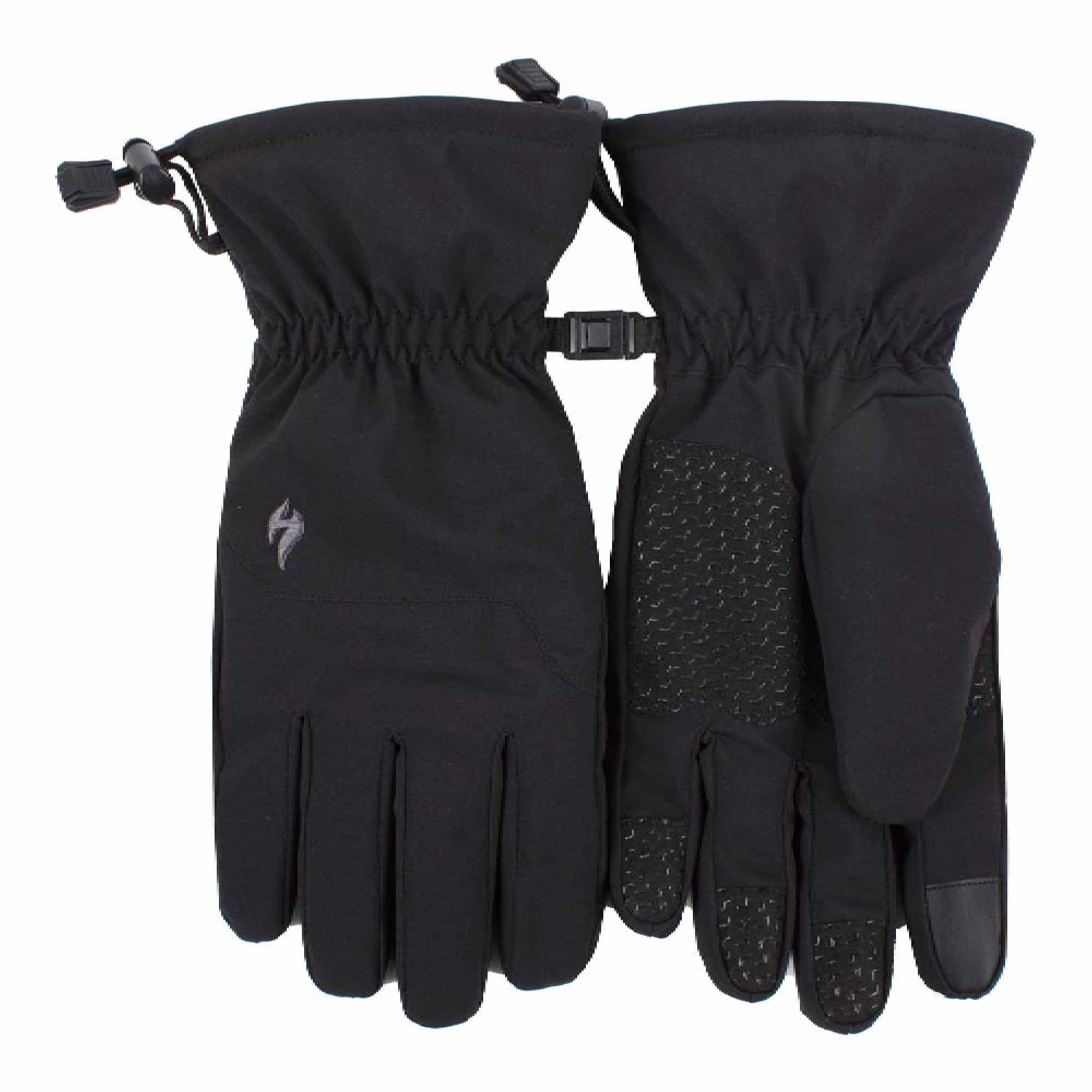 Mens Fleece Insulated Soft Shell Thermal Gloves with Touchscreen Fingertips – SM Black Mens Fleece Insulated Soft Shell Thermal Gloves with Touchscreen Fingertips – SM Black