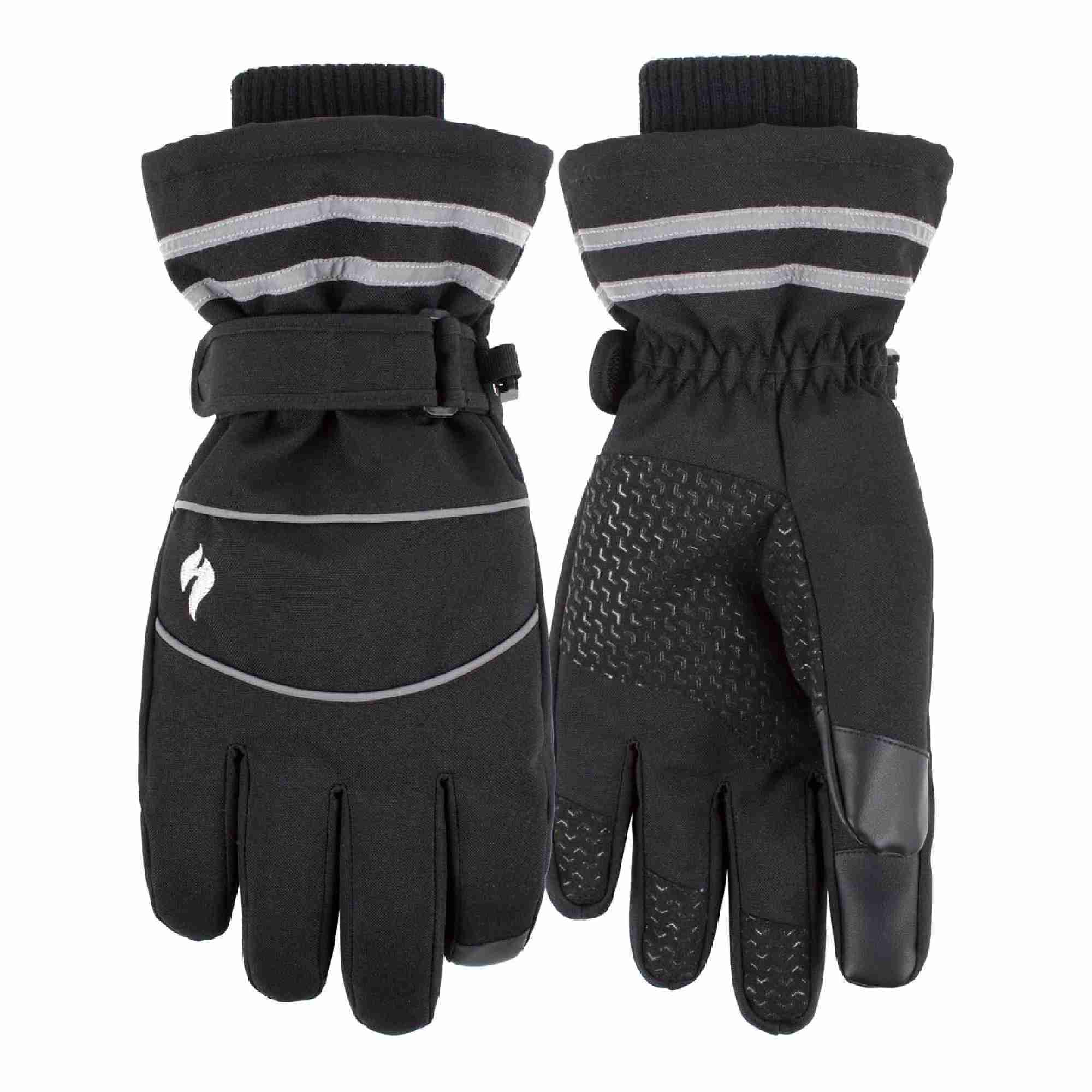 Mens Hi Vis Reflective Thermal Work Gloves with Touchscreen Fingertips – ML Black Mens Hi Vis Reflective Thermal Work Gloves with Touchscreen Fingertips – ML Black