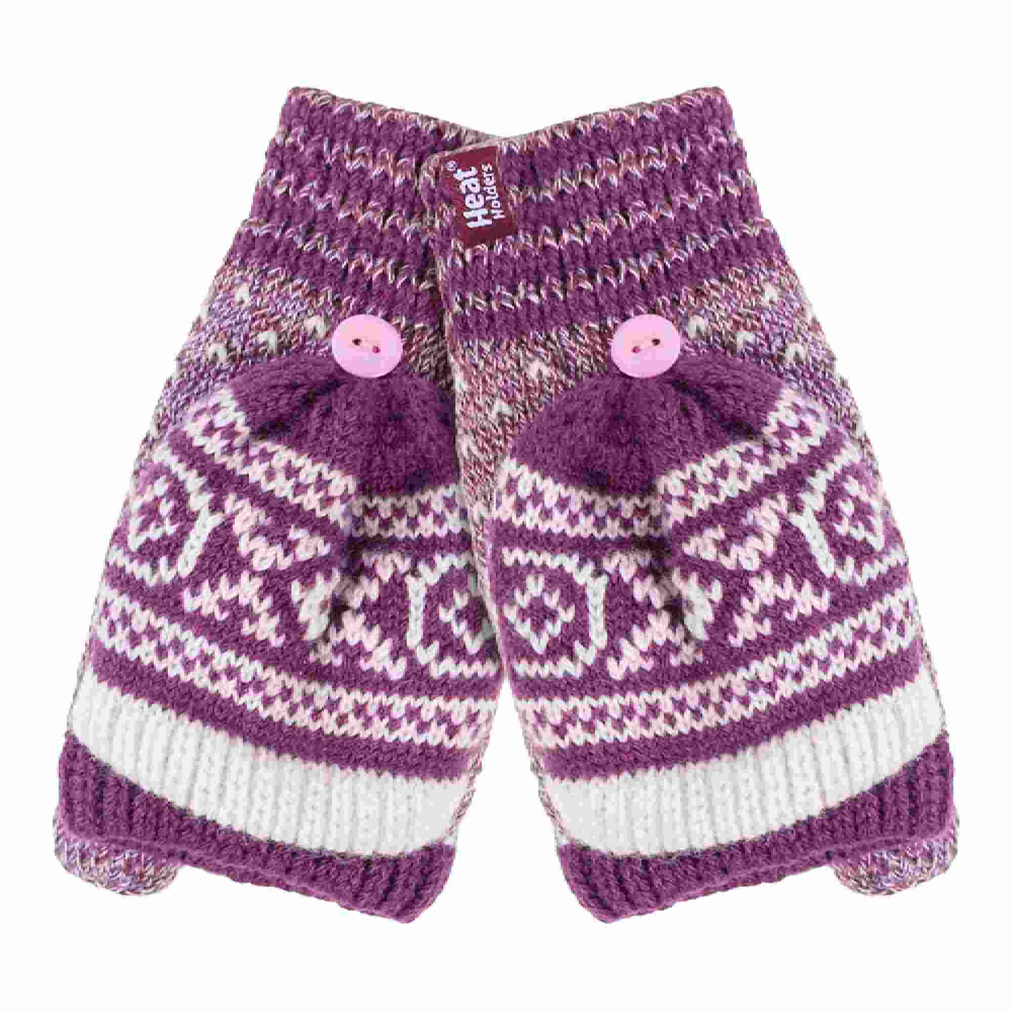 Ladies Warm Fairisle Patterned Thermal Fingerless Converter Gloves – One Size Rose Ladies Warm Fairisle Patterned Thermal Fingerless Converter Gloves – One Size Rose