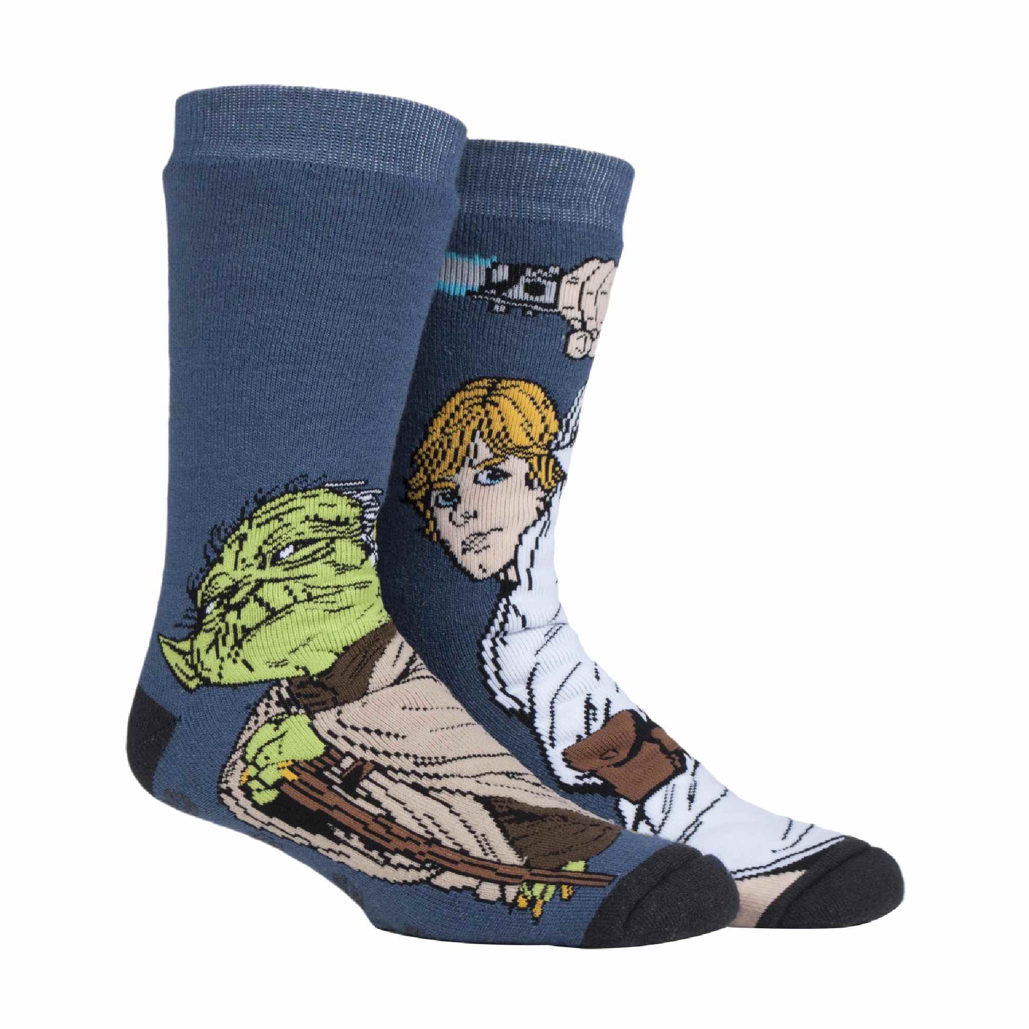 Mens Star Wars Themed Novelty Thermal Slipper Socks – – Luke Yoda Mens Star Wars Themed Novelty Thermal Slipper Socks – – Luke Yoda