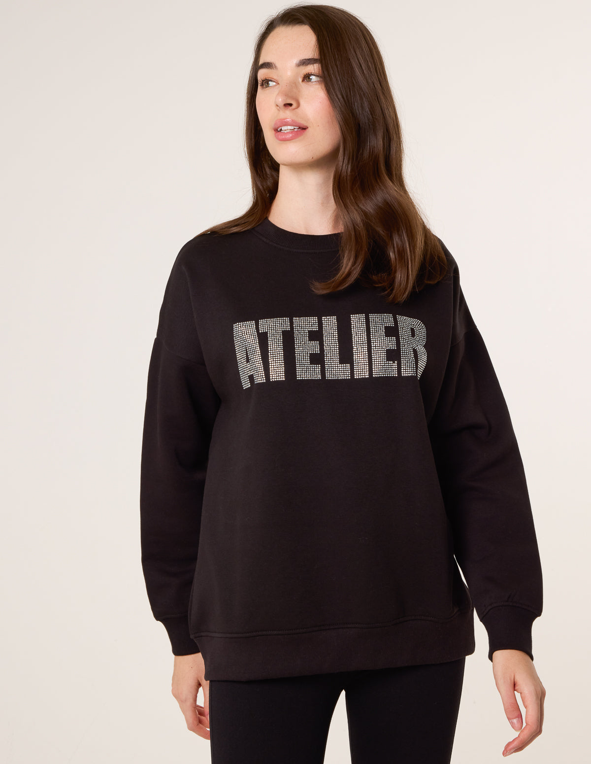 Atelier Diamante Sweatshirt – SM BLACK Atelier Diamante Sweatshirt – SM BLACK