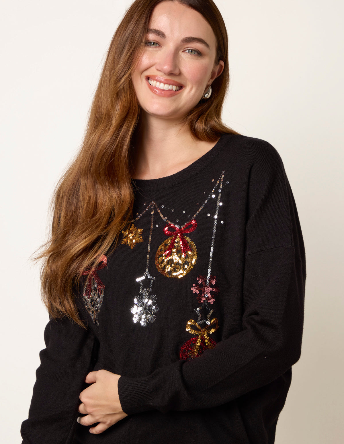 Christmas Jingle Bell Bauble Jumper – ML BLACK