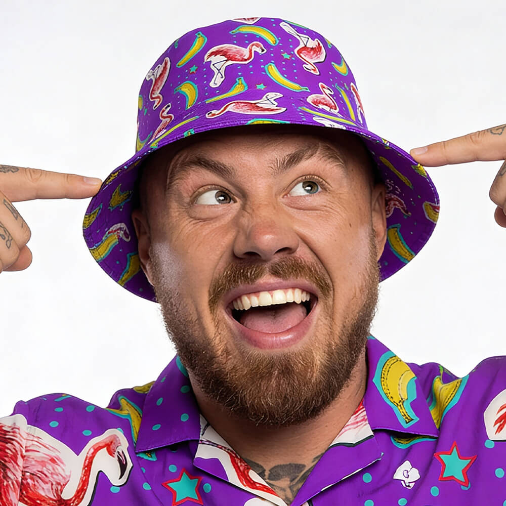 Bananas For Flamingos Bucket Hat – One Size Head