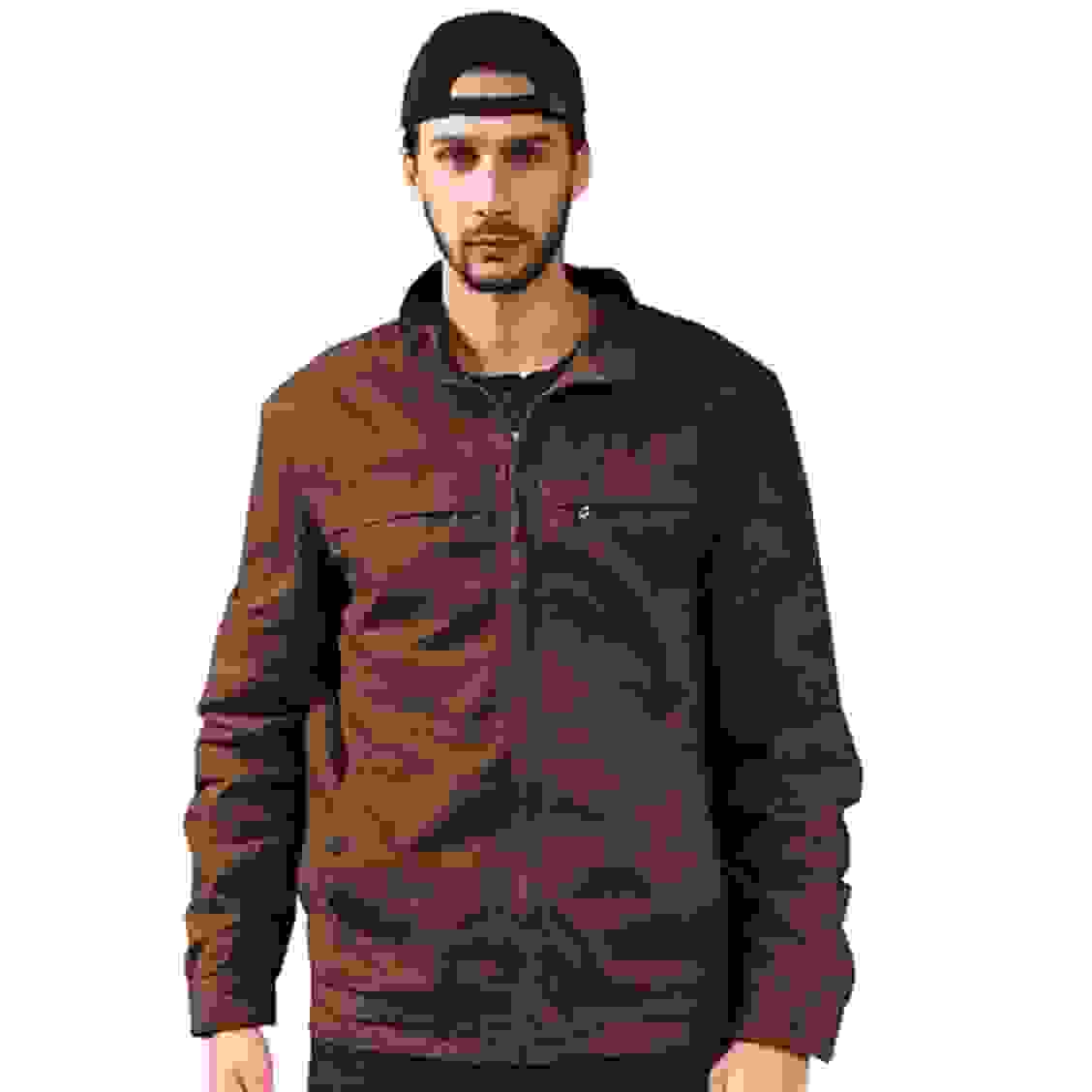 Mens Cotton Harrington Jacket Classic Lightweight Coat Brown WenVen Mens Cotton Harrington Jacket Classic Lightweight Coat Brown WenVen