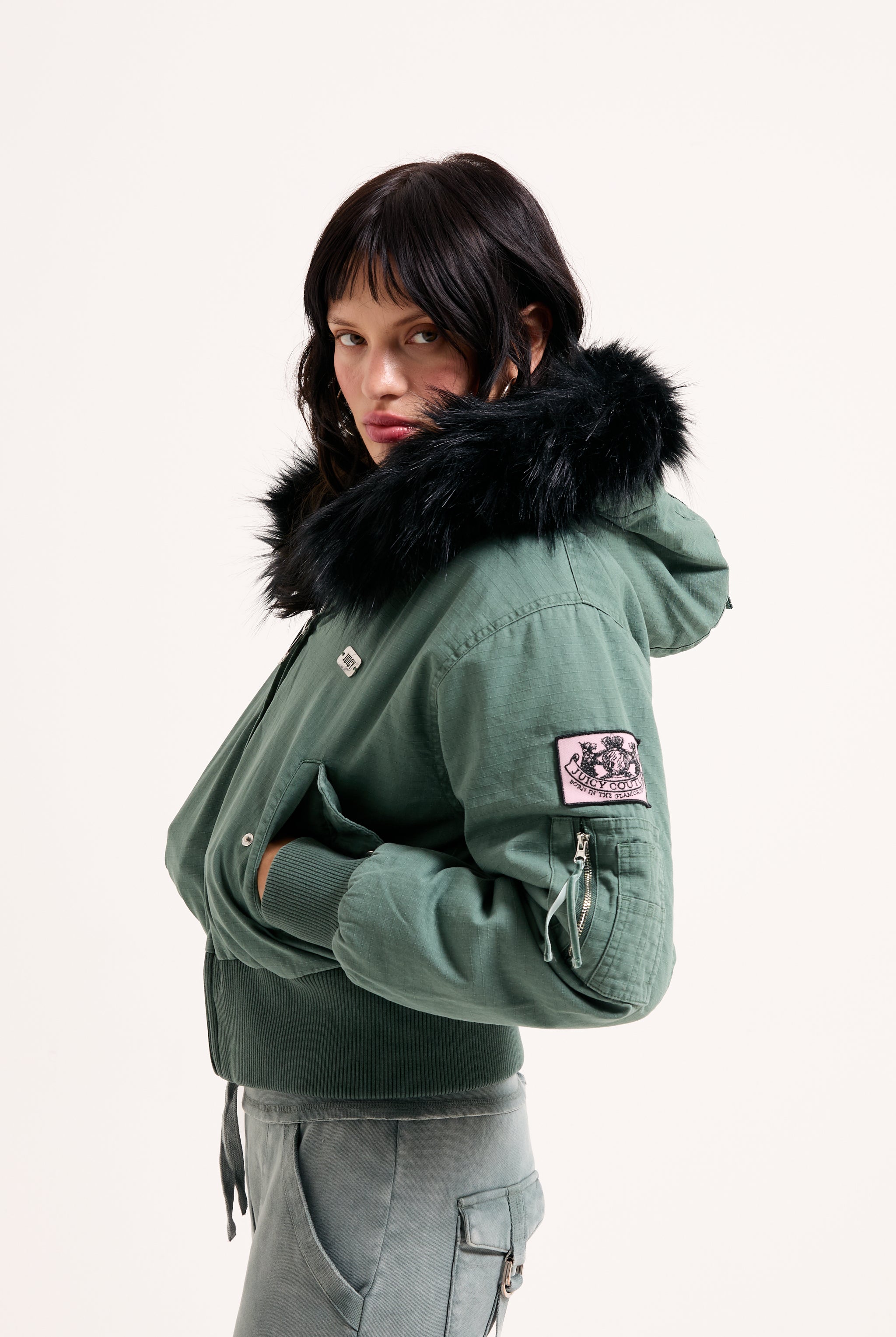 DUCK GREEN TWILL BOMBER JACKET – XX Green