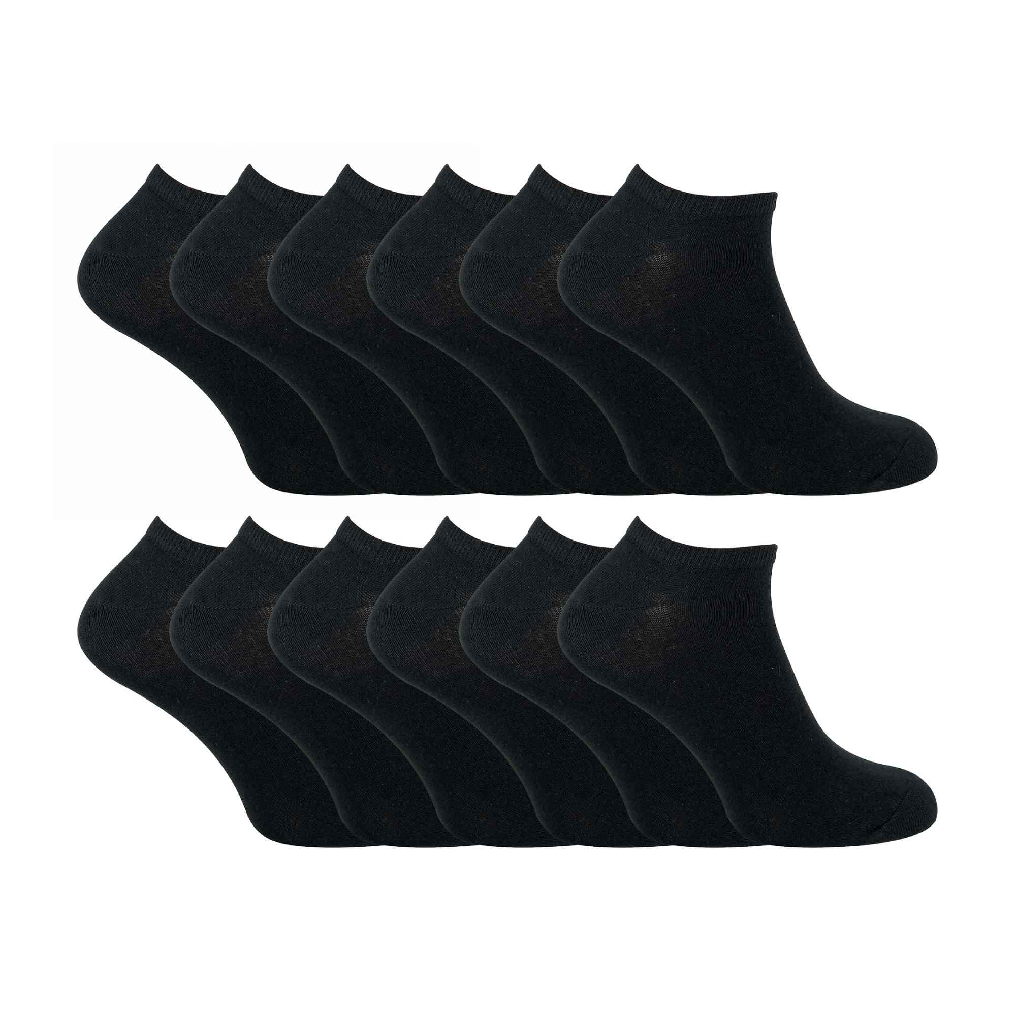 Mens Cotton Low Cut Trainer Socks Multipack Options – – Black Pack Mens Cotton Low Cut Trainer Socks Multipack Options – – Black Pack