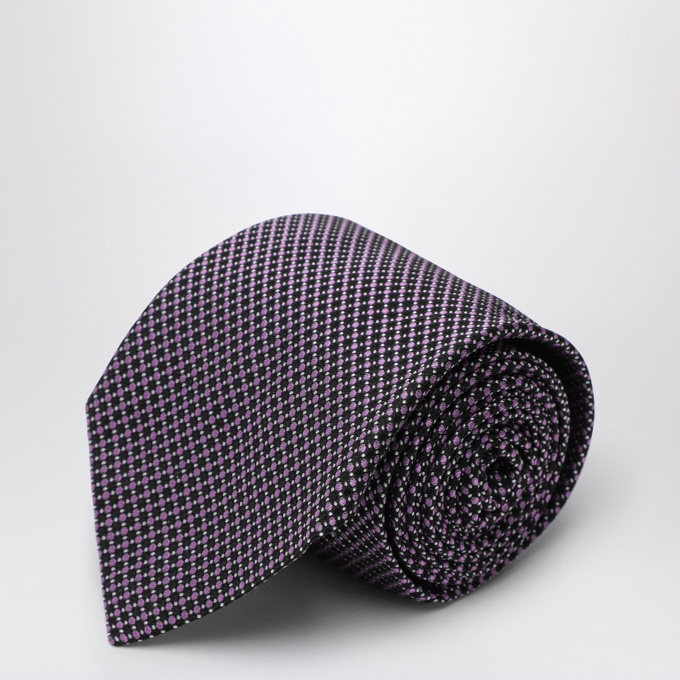 Purple polka dot silk tie Purple polka dot silk tie