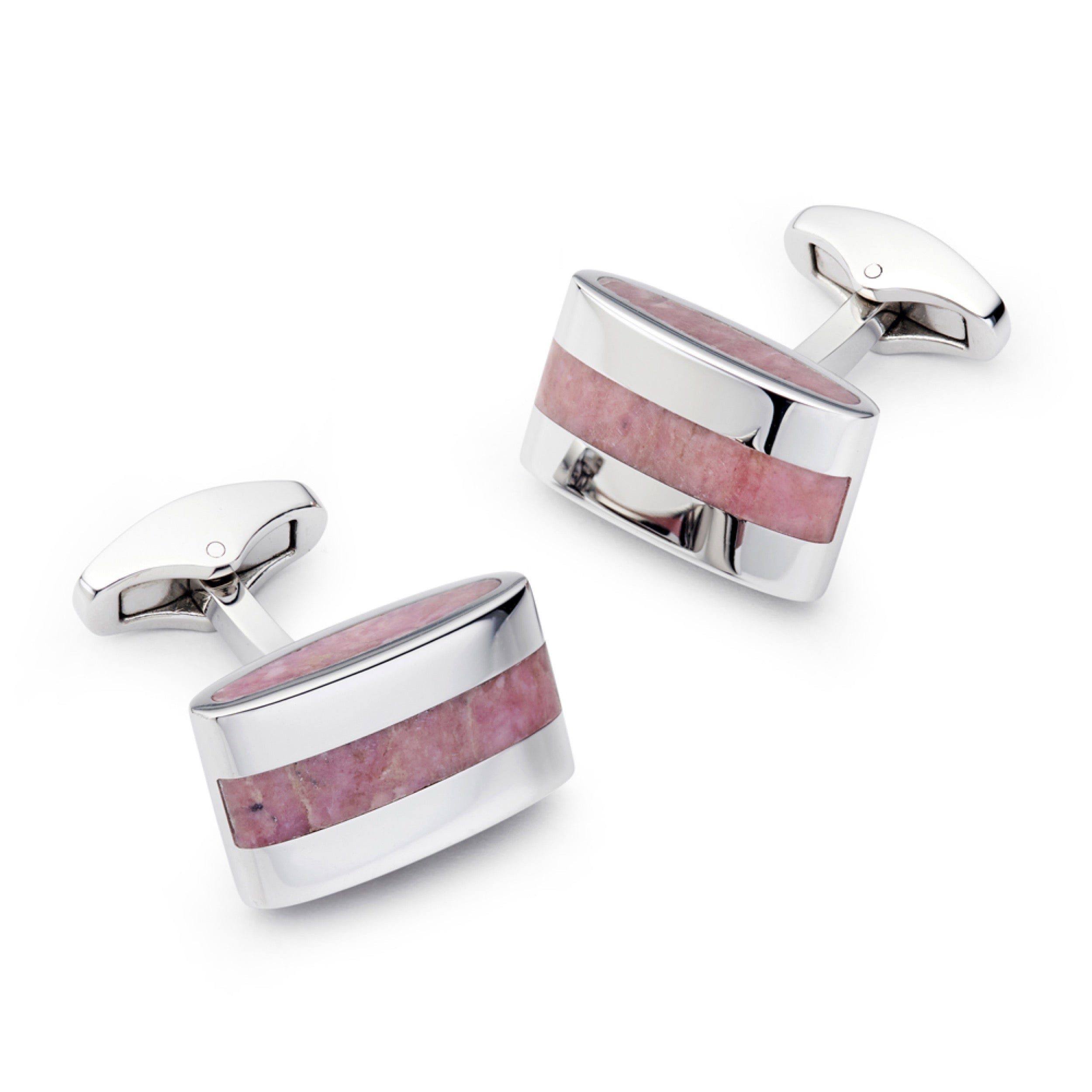 Contemporary Rhodochrosite Cufflinks Contemporary Rhodochrosite Cufflinks