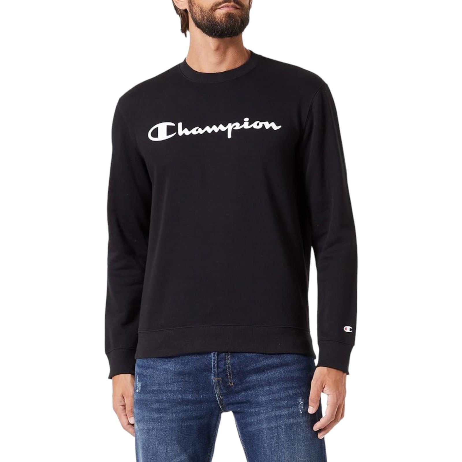 Champion Crew Neck Spellout Fleece Sweatshirt Champion Crew Neck Spellout Fleece Sweatshirt