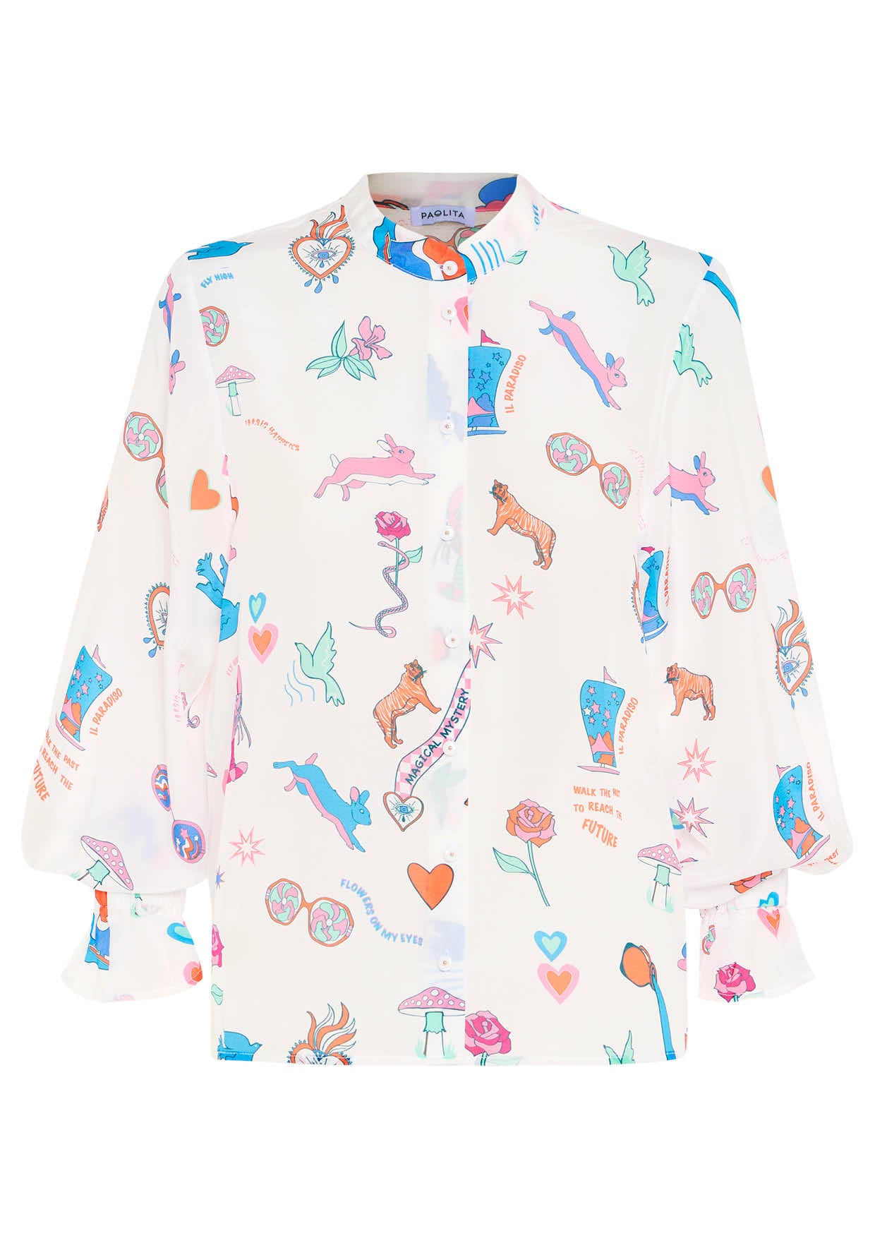 White Rabbit Silk Adrienne Shirt White Rabbit Silk Adrienne Shirt