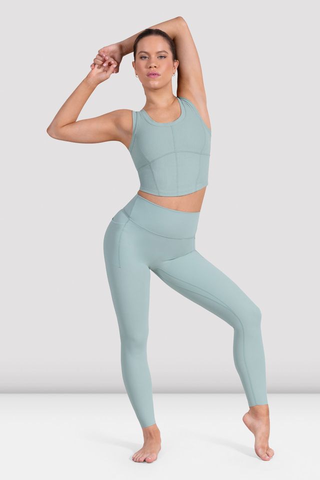 BLOCH Ladies Apex Corset Tank Top, Mint BLOCH Ladies Apex Corset Tank Top, Mint