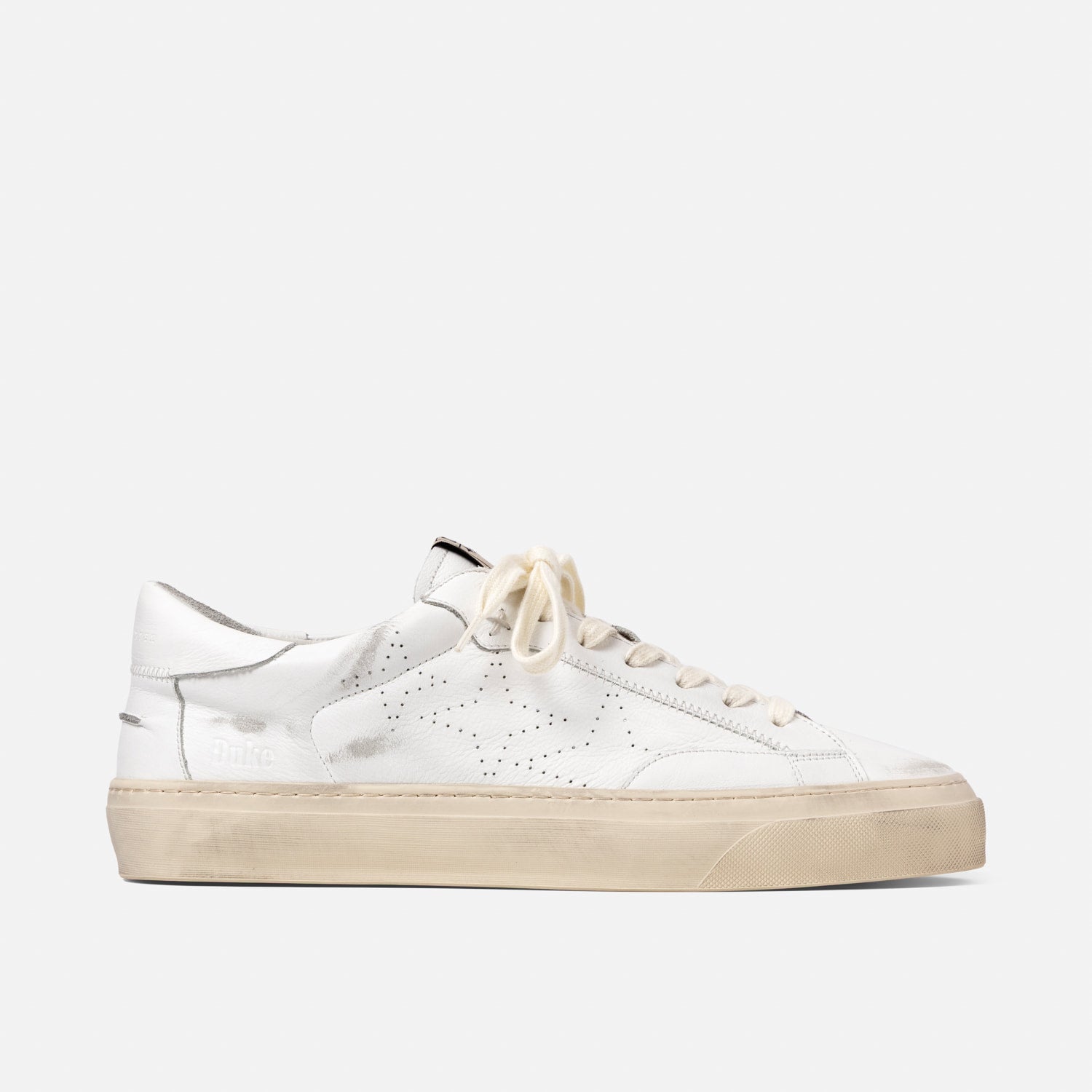 Duke + Dexter, Men’s Plus Designer Court White Distressed Sneaker – Men’s, Size Duke + Dexter, Men’s Plus Designer Court White Distressed Sneaker – Men’s, Size