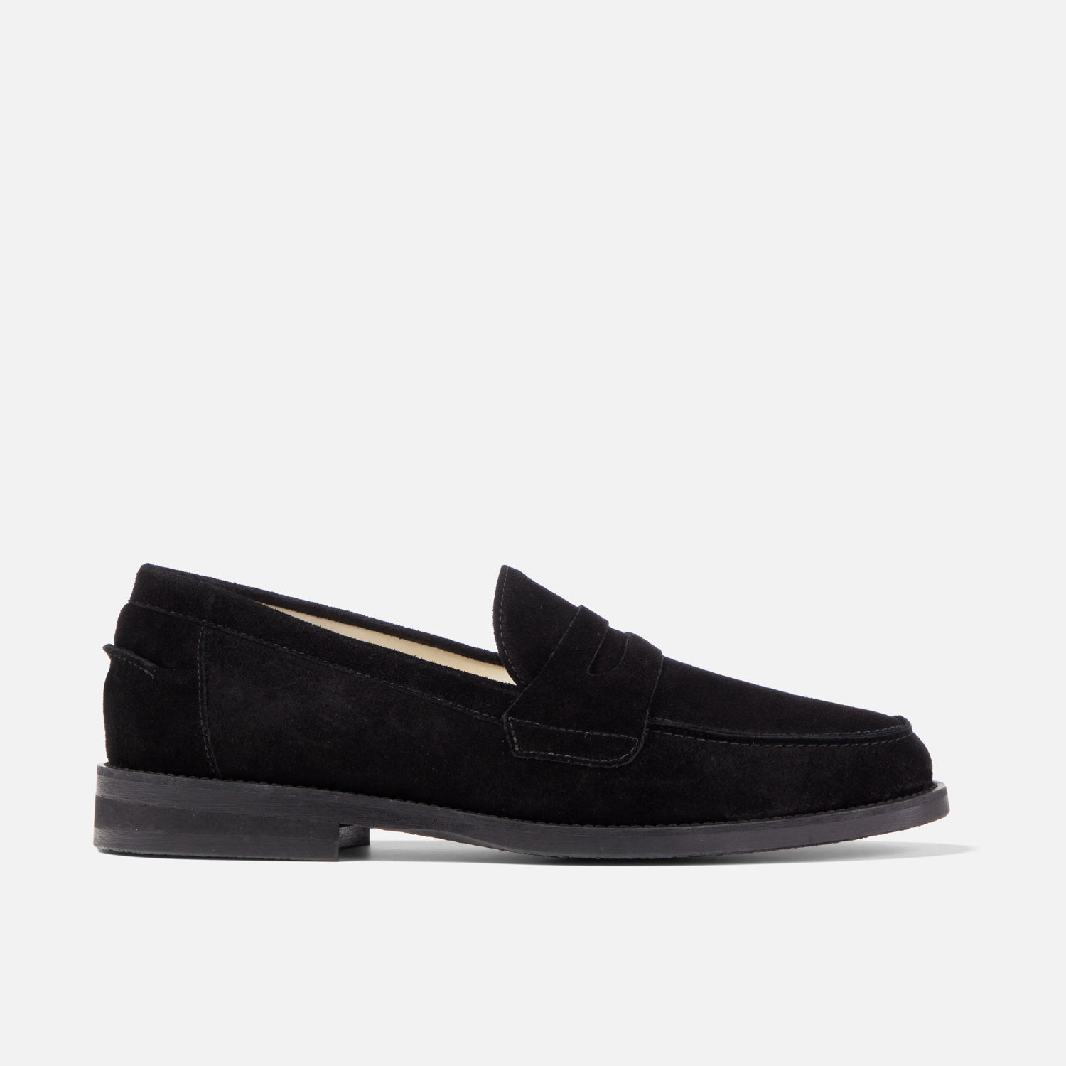 Duke + Dexter, Men’s Wilde Black Suede Penny Loafer – Men’s, Size Duke + Dexter, Men’s Wilde Black Suede Penny Loafer – Men’s, Size