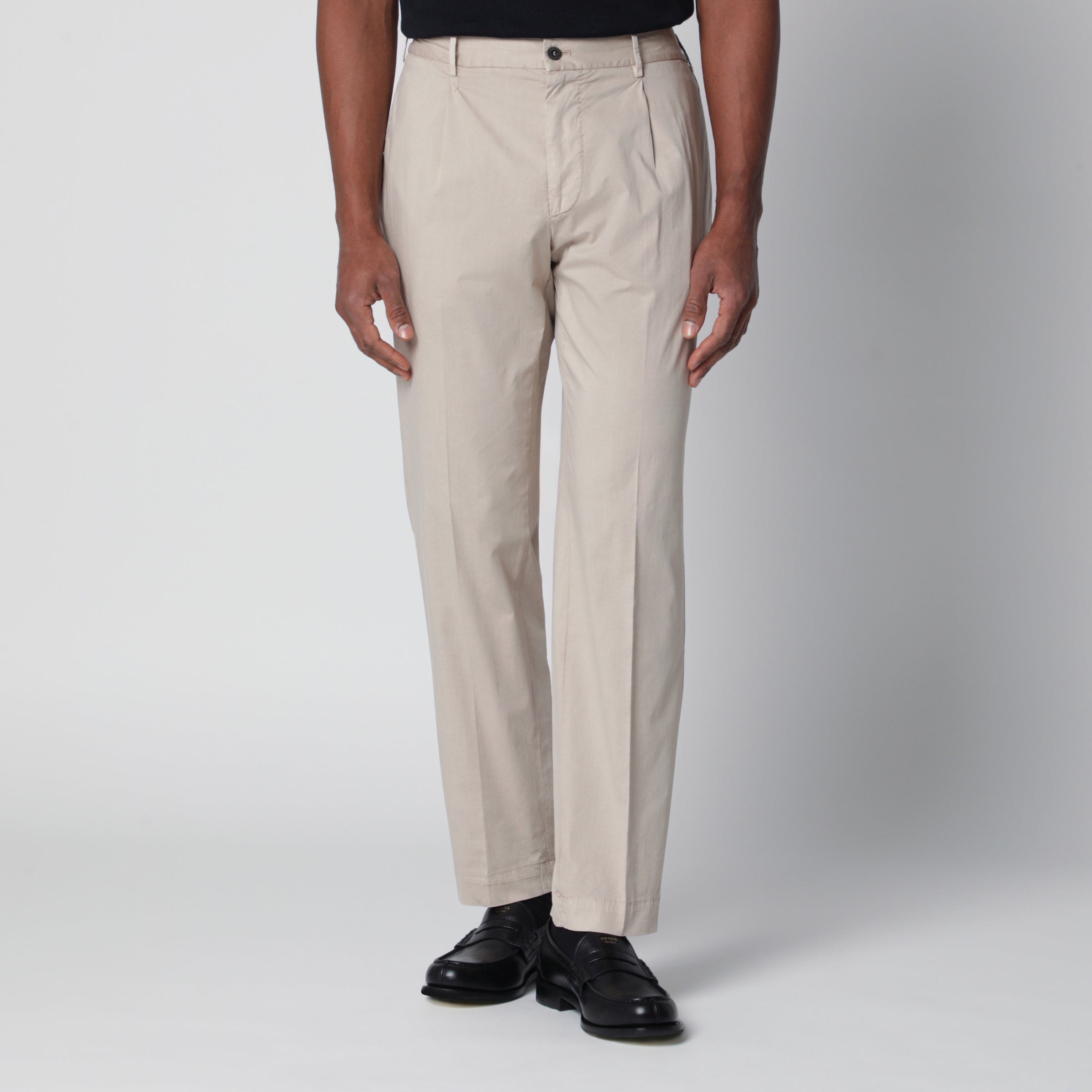 Beige trousers in cotton blend Beige trousers in cotton blend