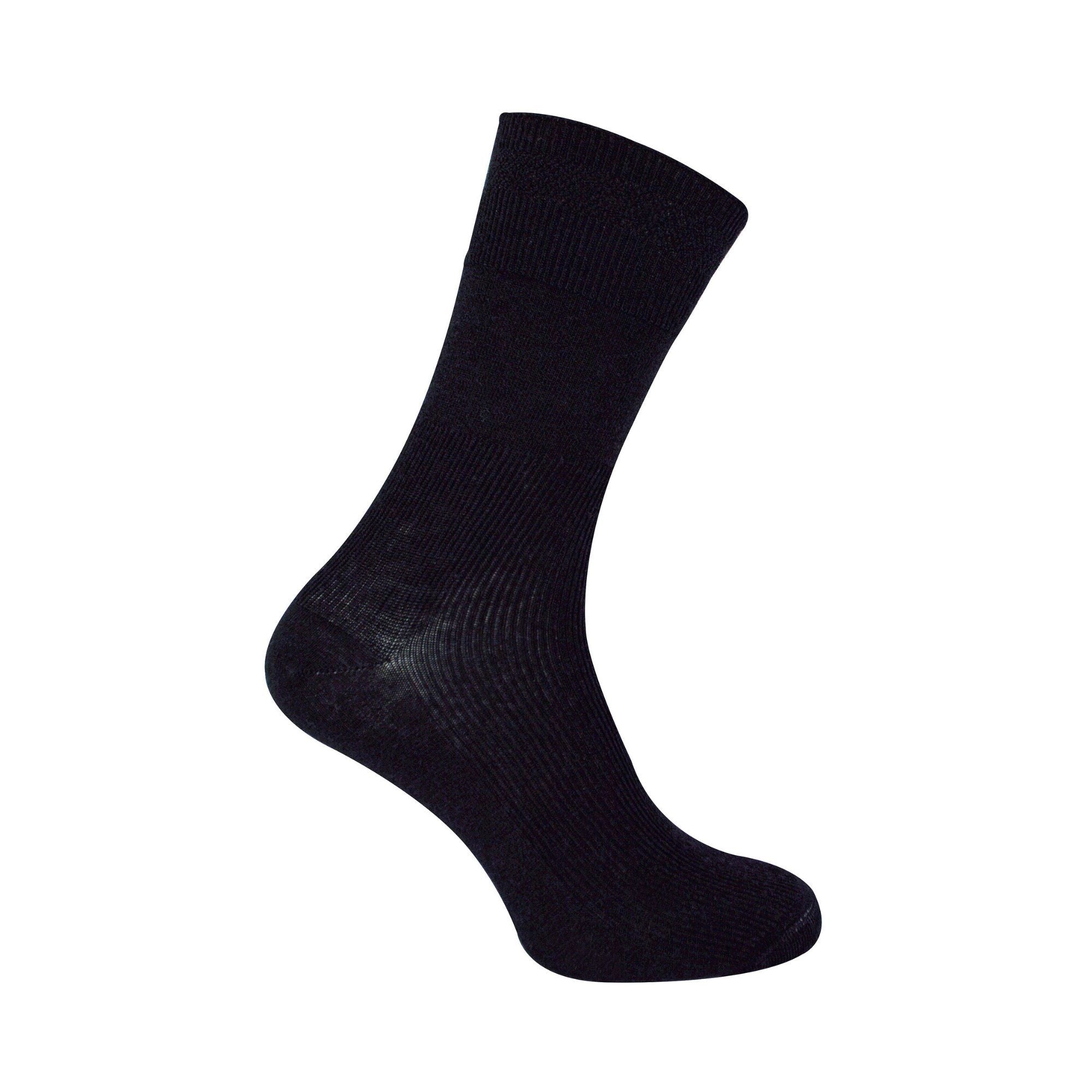 Pair Unisex Merino Wool Ribbed Seamless Diabetic Socks for Swollen Legs – – Black Pair Unisex Merino Wool Ribbed Seamless Diabetic Socks for Swollen Legs – – Black