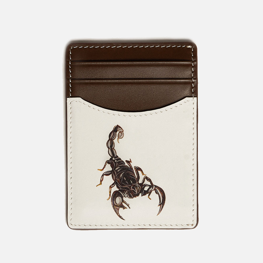 Duke + Dexter, Unisex Dean Chestnut Scorpion Card Holder, Size