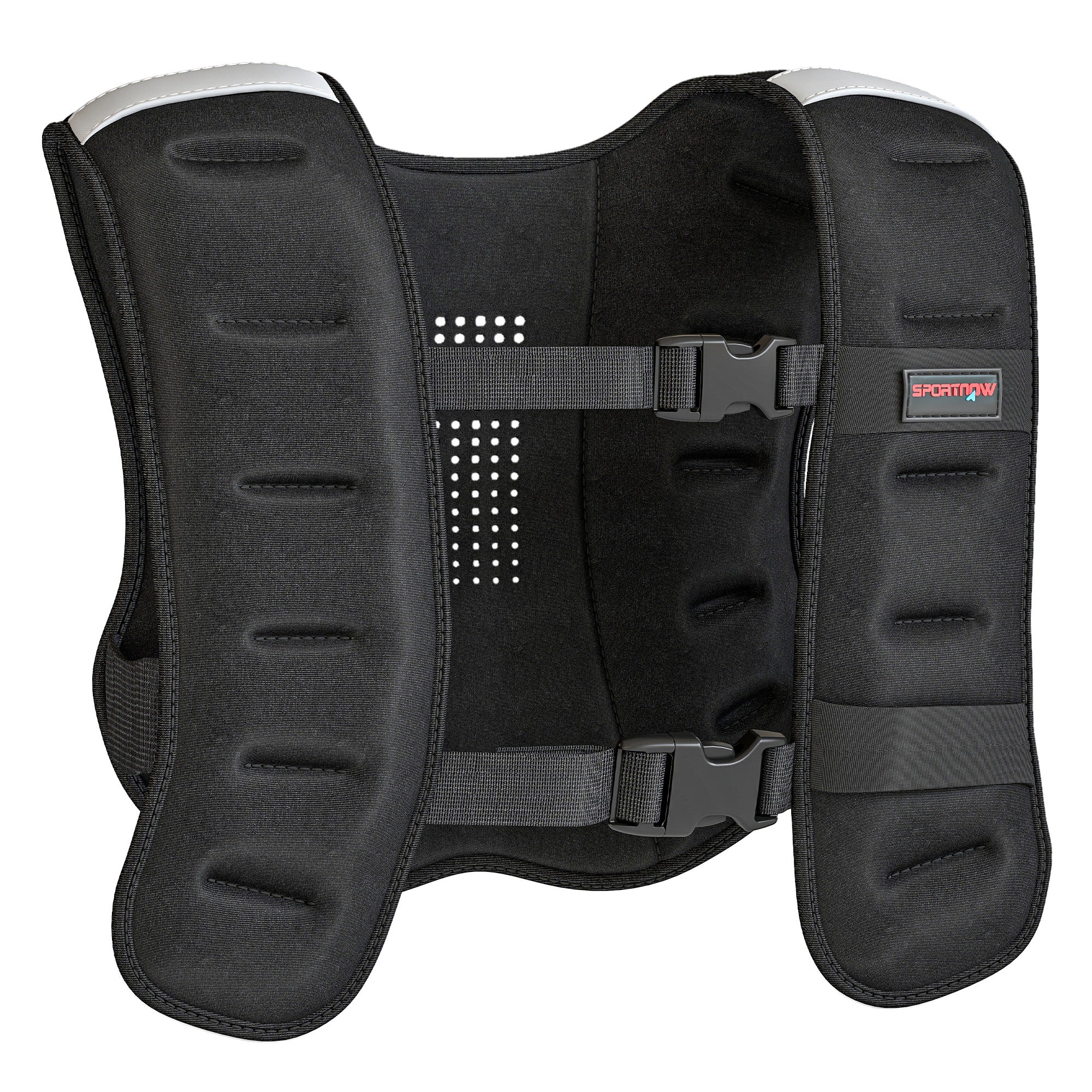 MCL Weighted Vest, kg Weight Vest with Adjustable Straps, Reflective Strips, Black