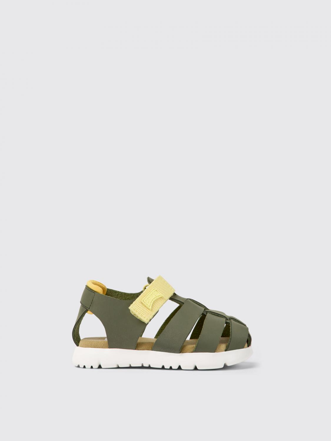 CAMPER Oruga sandals in leather and recycled polyester CAMPER Oruga sandals in leather and recycled polyester