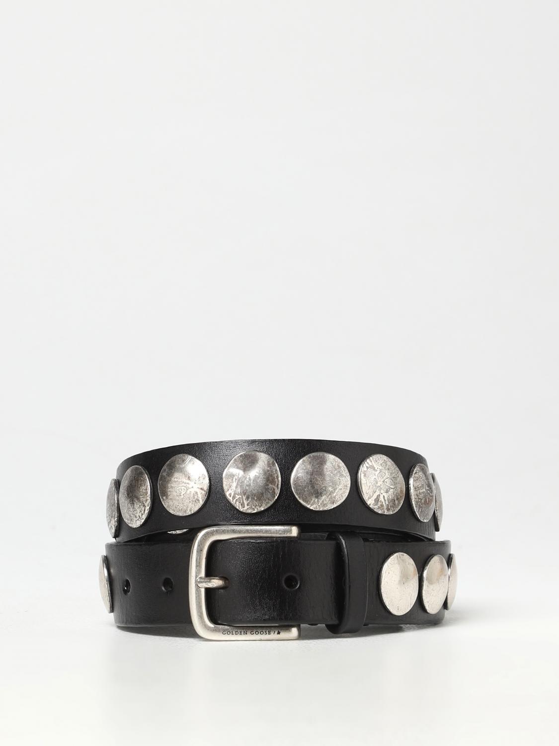 GOLDEN GOOSE leather belt with antiqued studs GOLDEN GOOSE leather belt with antiqued studs