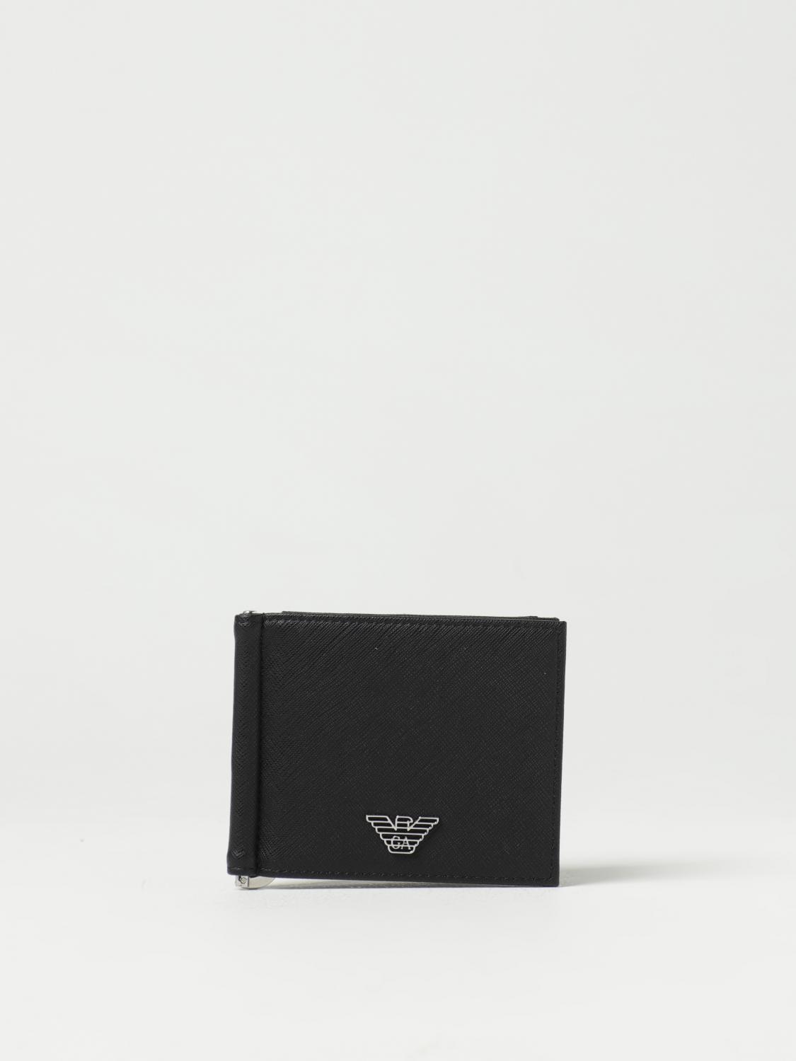 EMPORIO ARMANI Saffiano Faux Leather Wallet EMPORIO ARMANI Saffiano Faux Leather Wallet