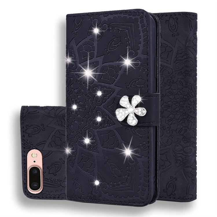 Calf Pattern Diamond Mandala Double Folding Design Embossed Leather Case with Wallet & Holder & Card Slots, For – For iPhone Plus Plus Black Calf Pattern Diamond Mandala Double Folding Design Embossed Leather Case with Wallet & Holder & Card Slots, For – For iPhone Plus Plus Black