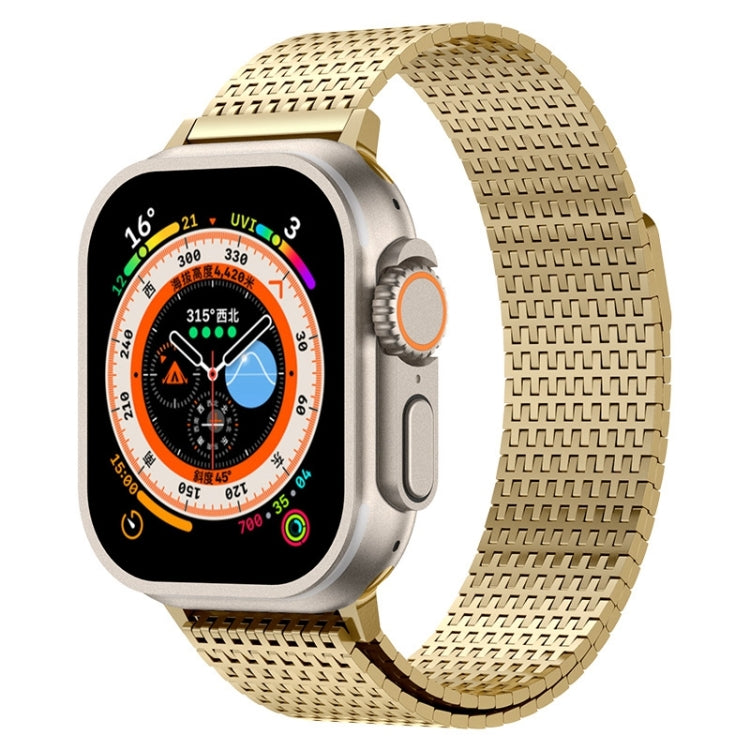 Milanese Loop Magnetic Clasp Stainless Steel Watch Band, For Apple Watch SE mm, For Apple Watch SE – For Apple Watch SE mm Gold Milanese Loop Magnetic Clasp Stainless Steel Watch Band, For Apple Watch SE mm, For Apple Watch SE – For Apple Watch SE mm Gold