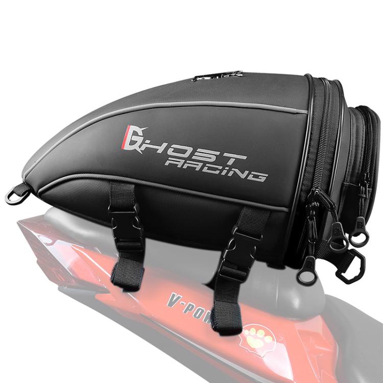 GHOST RACING GR-CWB PU Leather Motorcycle Tail Bag Rear Seat Travel Bag Backpack GHOST RACING GR-CWB PU Leather Motorcycle Tail Bag Rear Seat Travel Bag Backpack