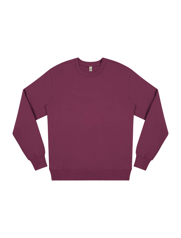 Organic Cotton Faded Sweatshirt – L Faded Burgundy Organic Cotton Faded Sweatshirt – L Faded Burgundy